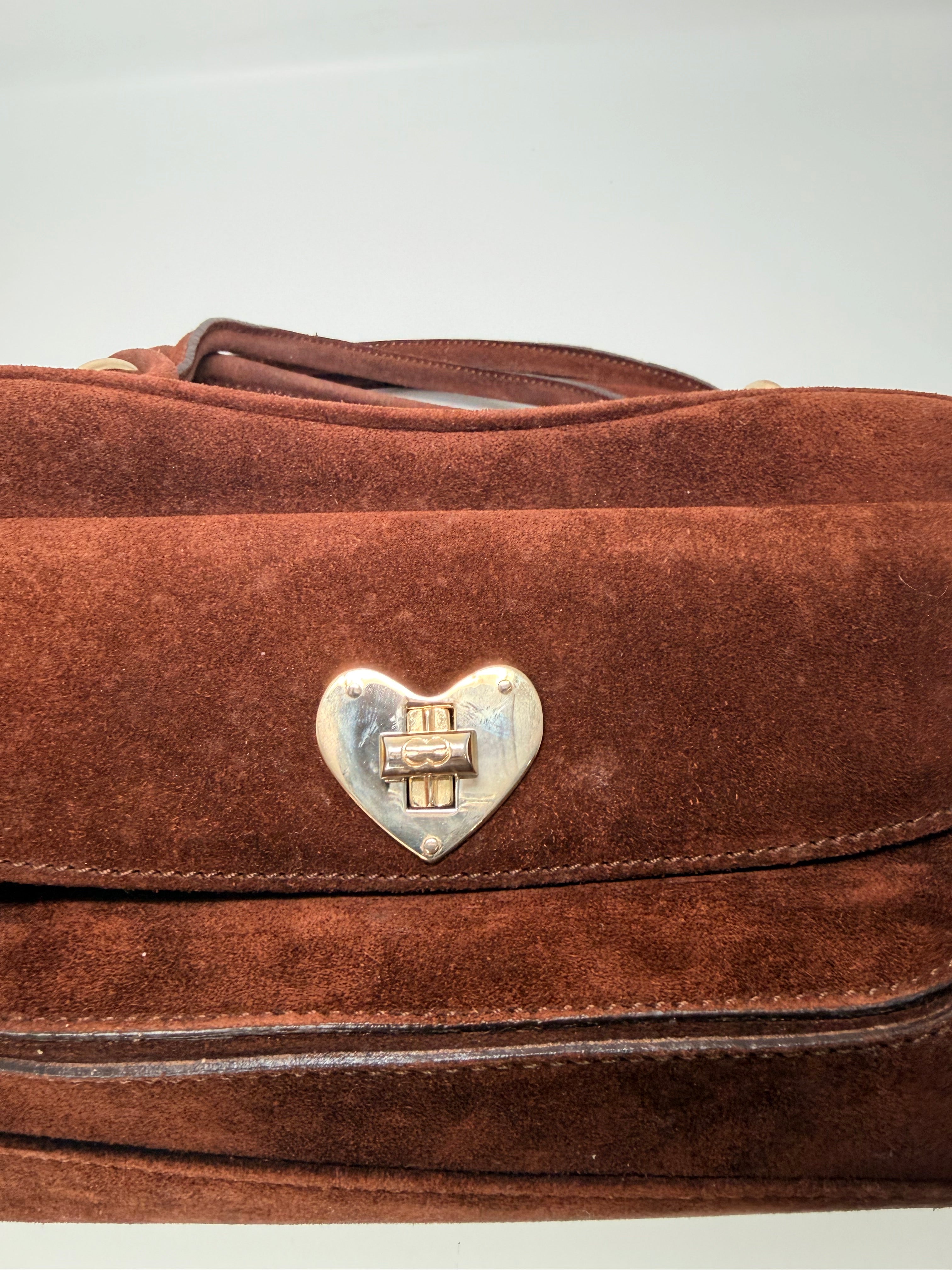 Vintage Escada Suede Heart Bag