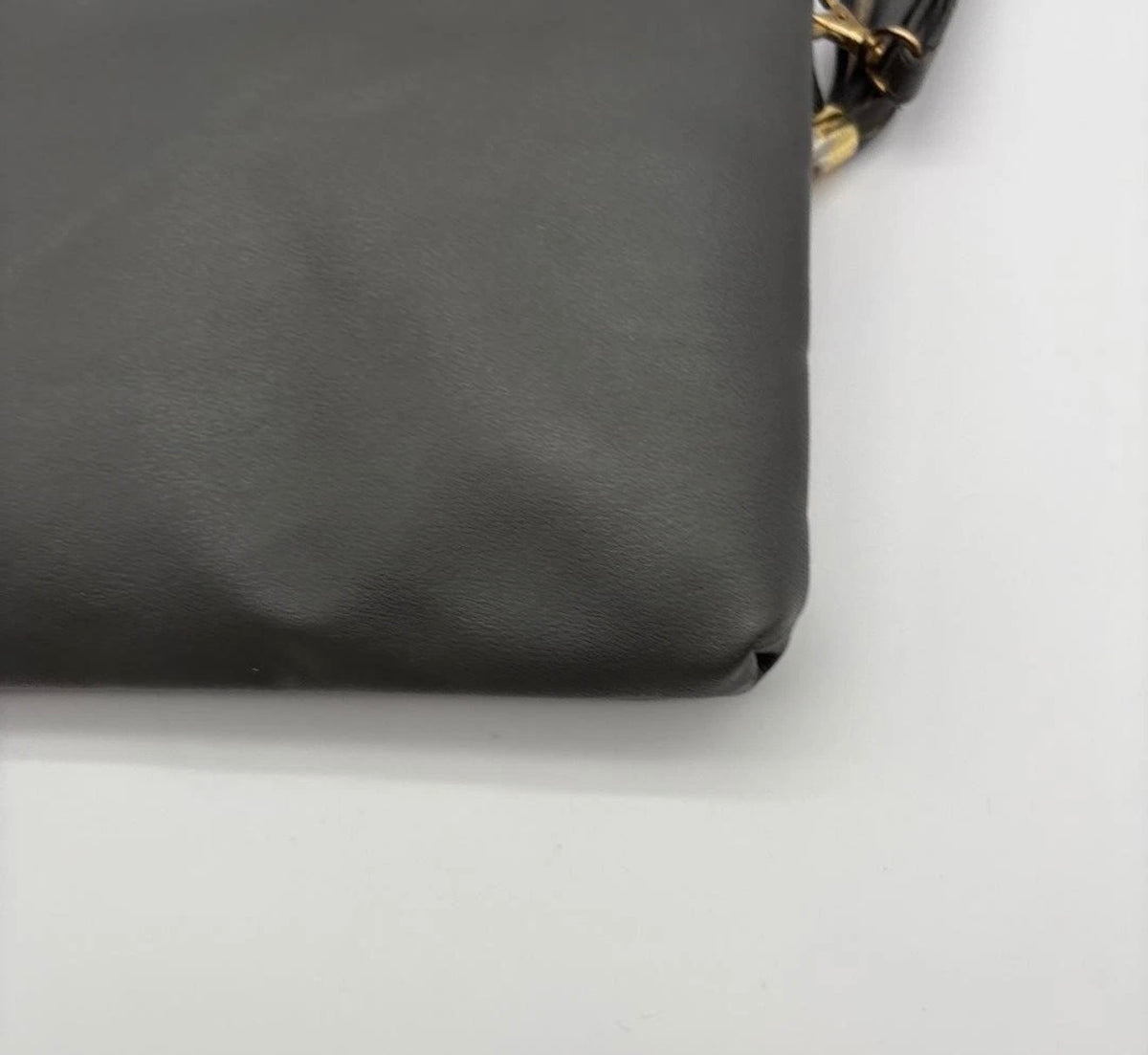 Givenchy Gray Foldover Tassel Clutch / Shoulder / Crossbody Bag