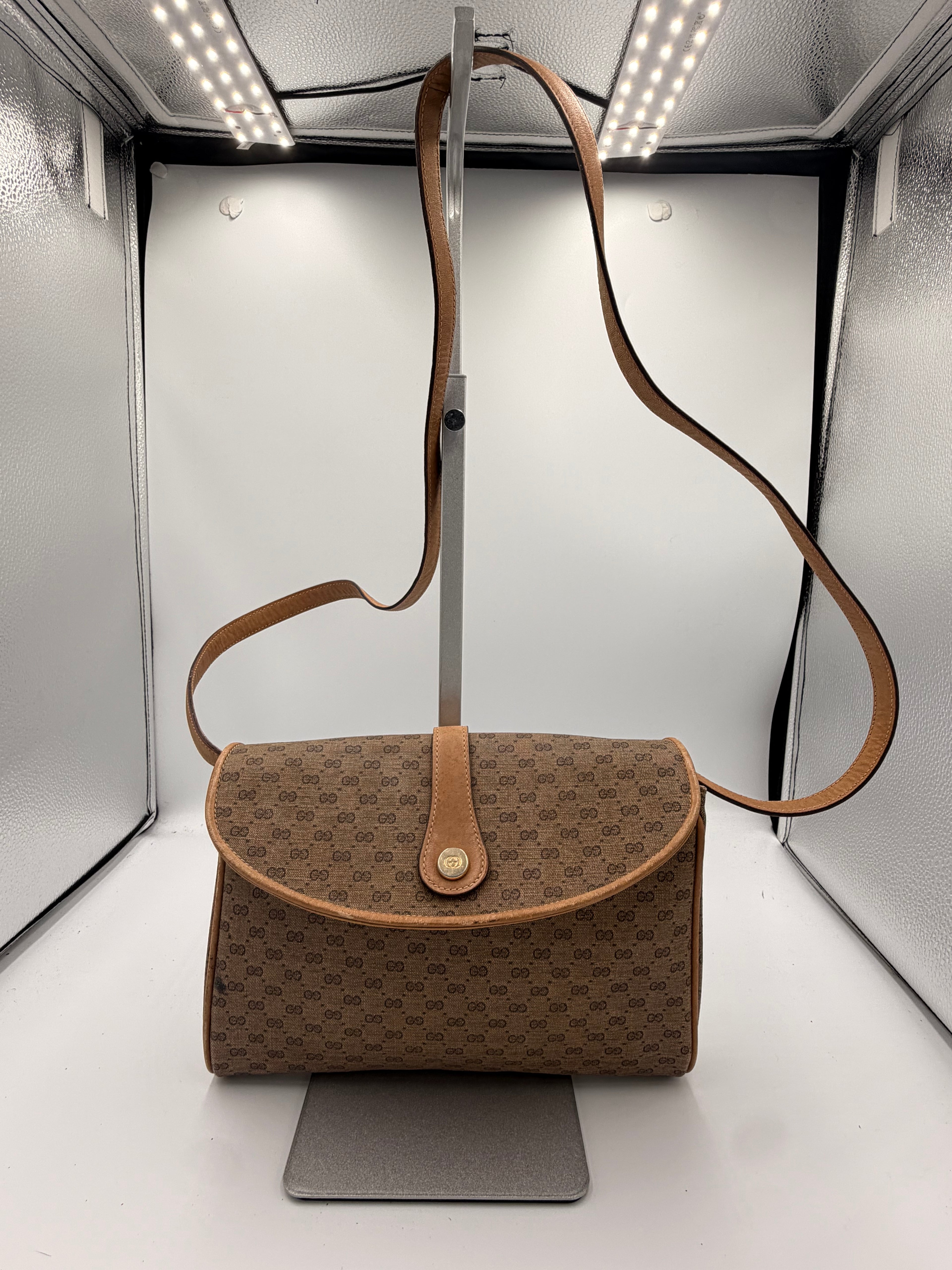 Gucci Vintage Micro GG Crossbody Shoulder Bag