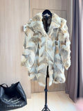 Vintage Patchwork Rabbit Fur Jacket – Small -031