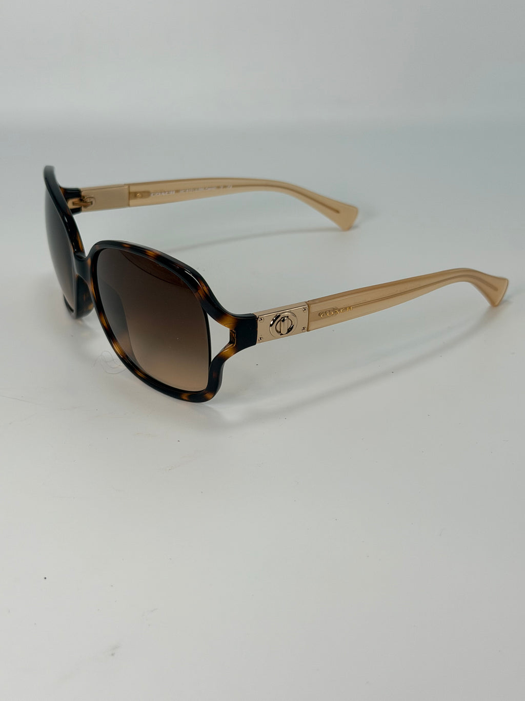Coach Oversized Tortoiseshell Sunglasses