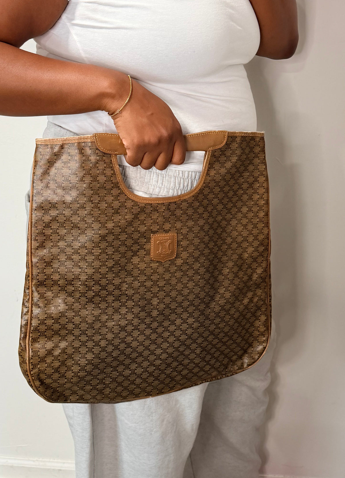 Celine Macadam Shopper Tote – Brown