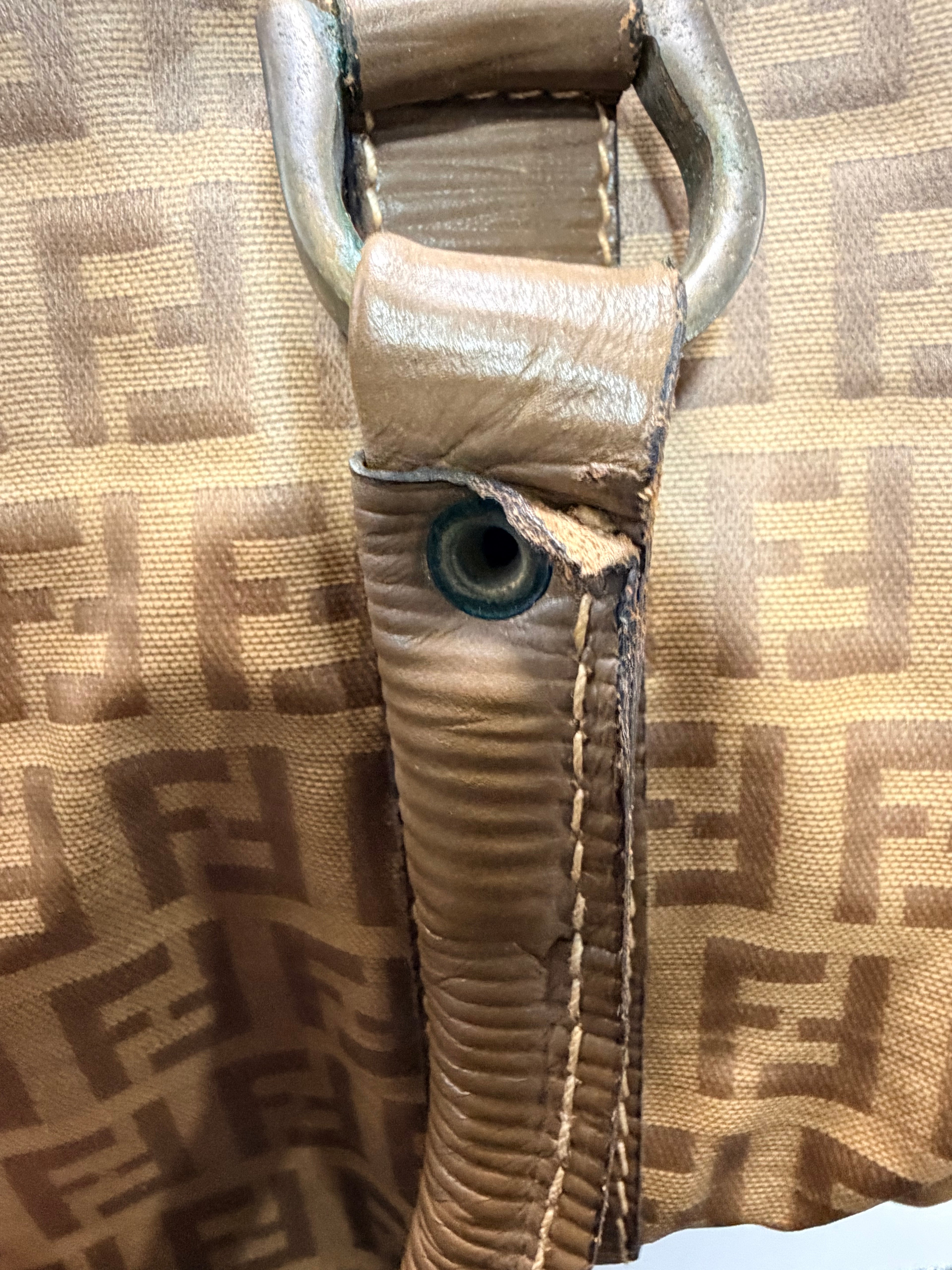 Fendi Vintage Zucca Boston Bag