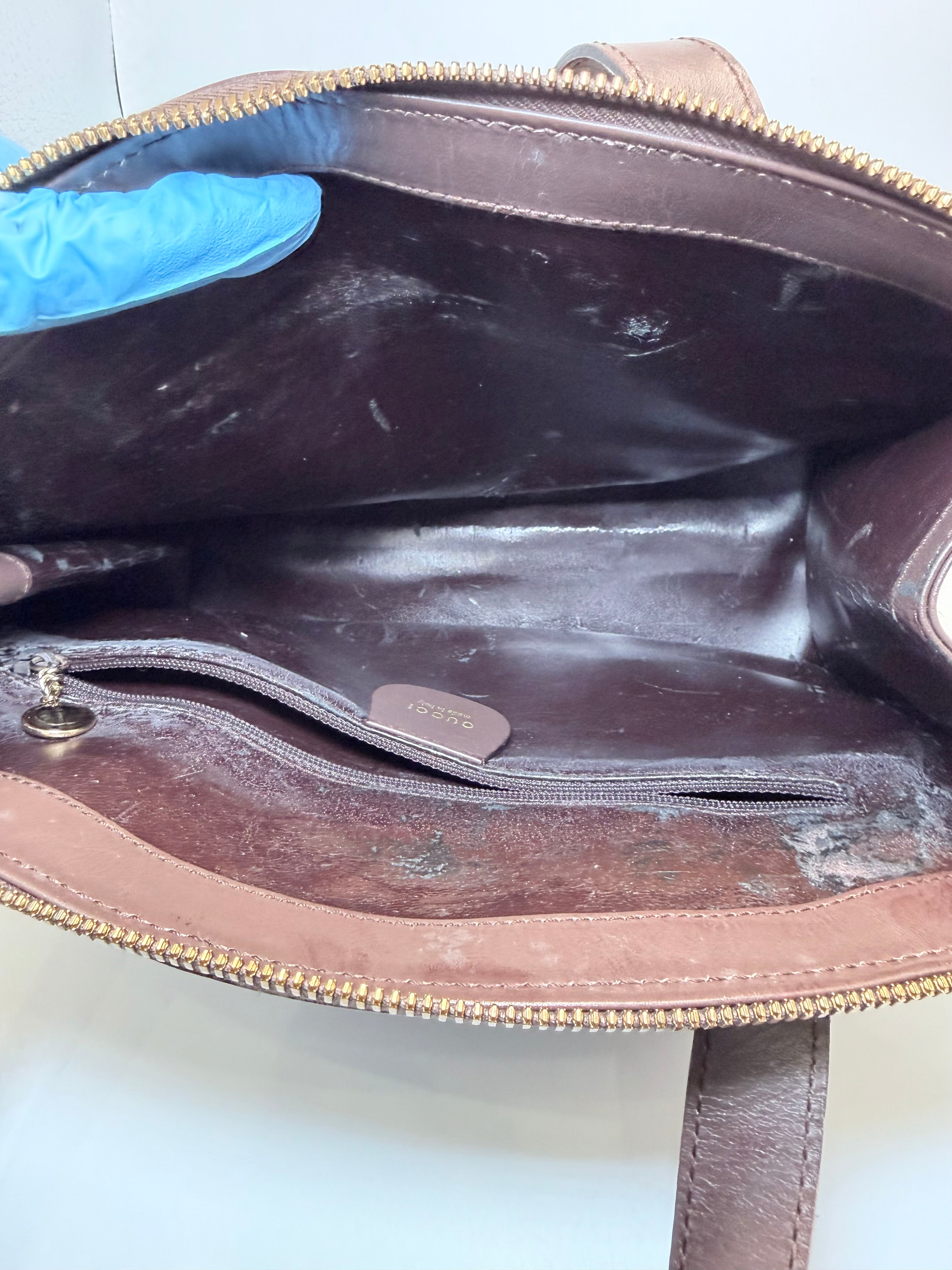 Vintage Gucci Leather Top Handle Bag