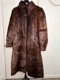 Vintage Sheared Beaver Fur Coat – Rich Chocolate Brown (Medium)