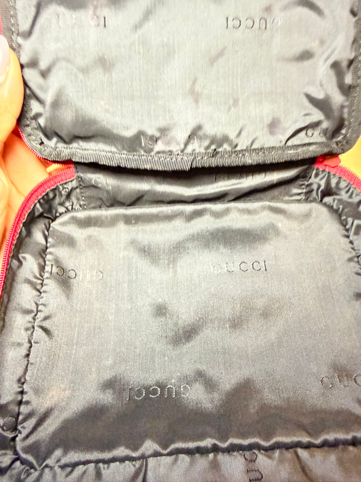 Gucci Red GG Monogram Vanity Case