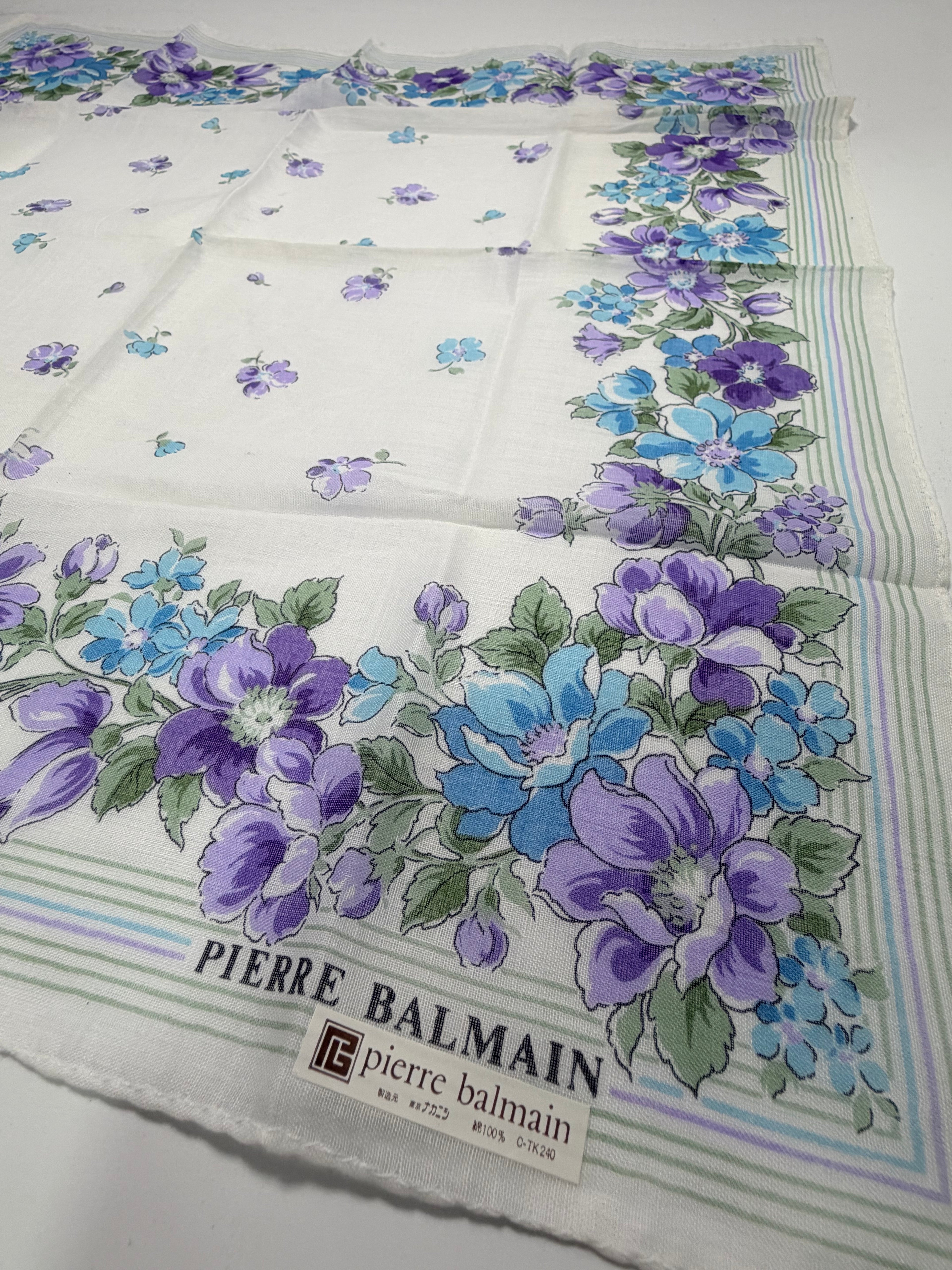 Pierre Balmain Floral Cotton Scarf
