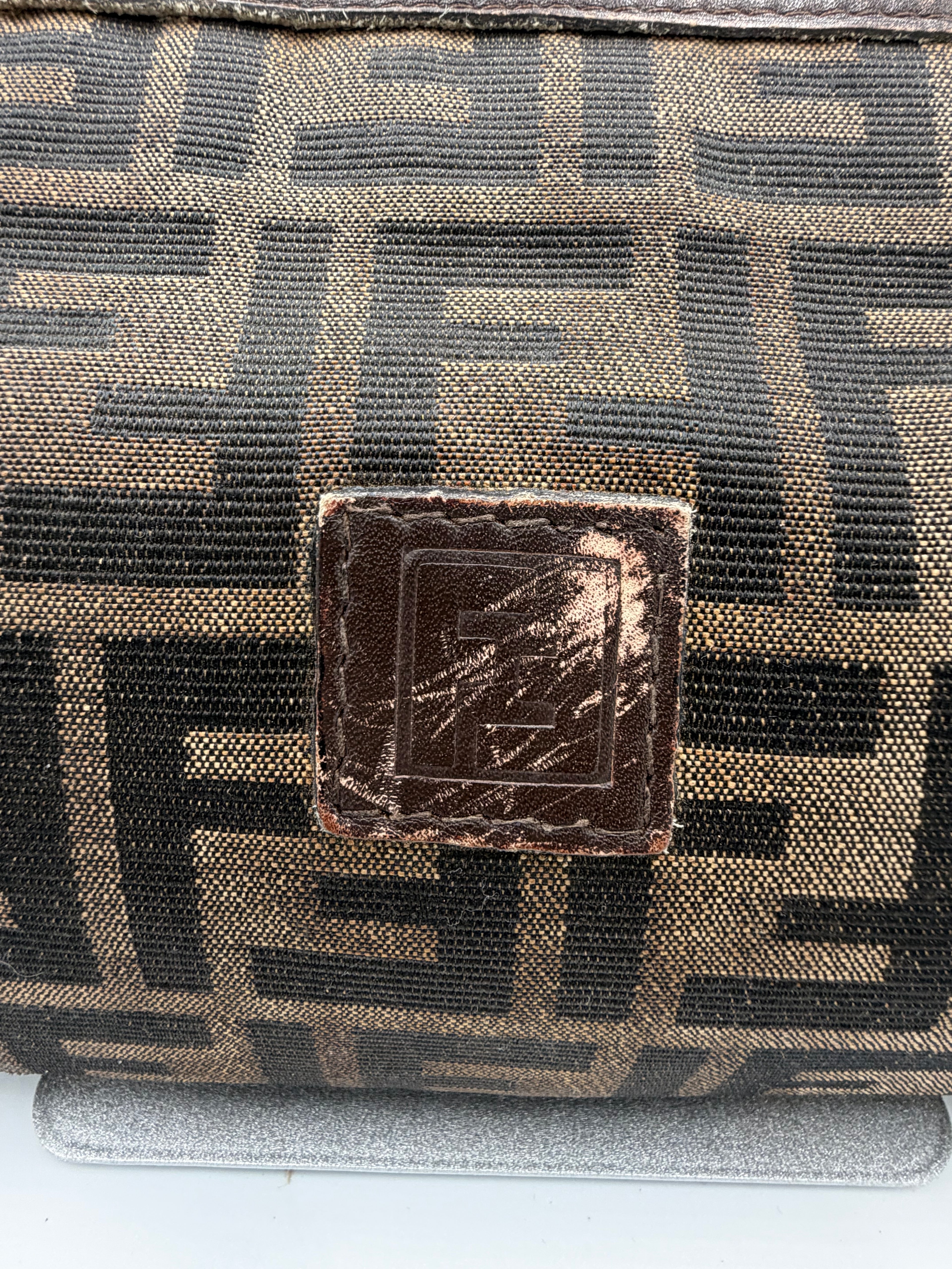Fendi Zucca Canvas Cosmetic Pouch / Clutch