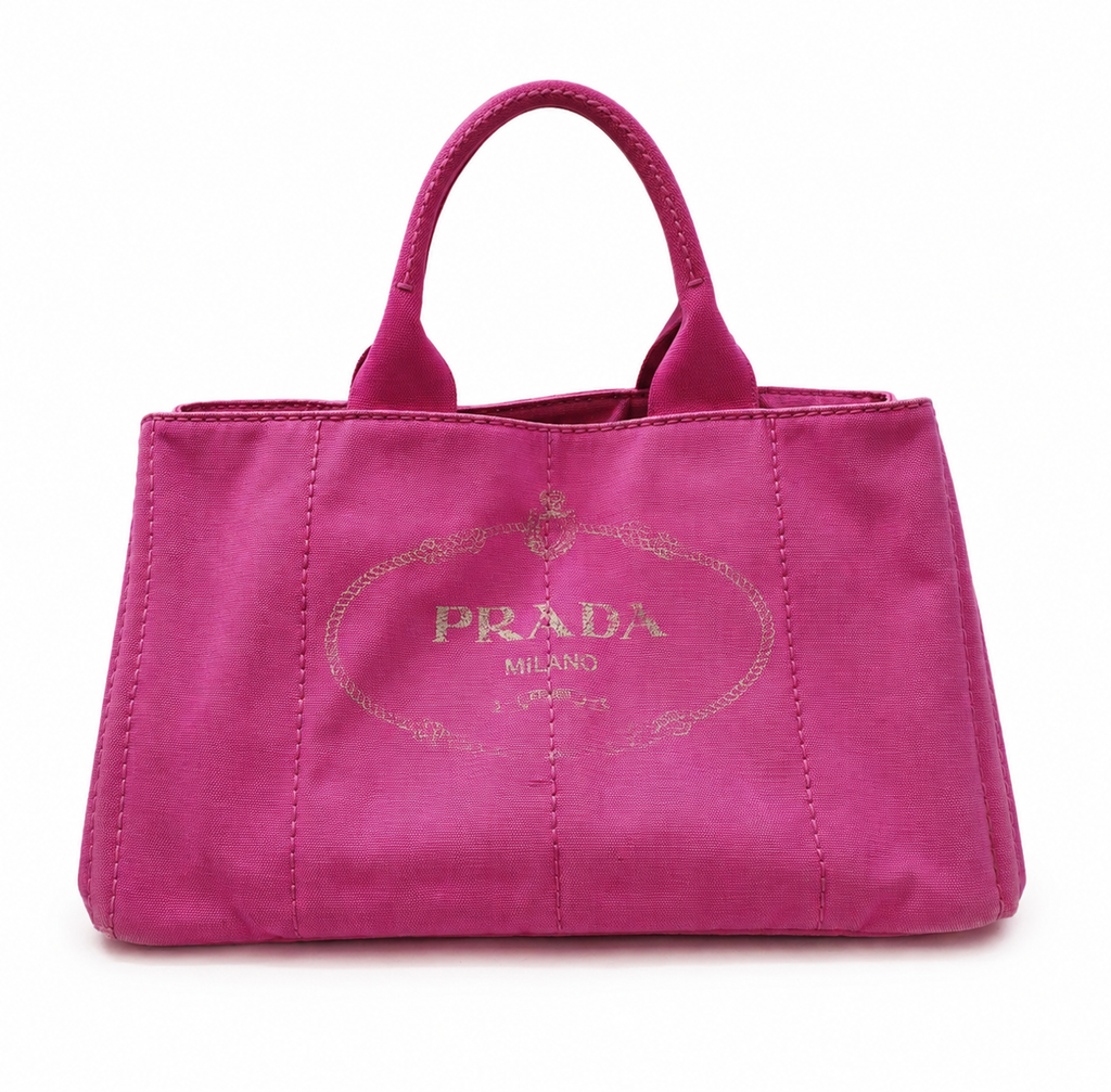 Prada Canapa Canvas Tote - Pink (Large)