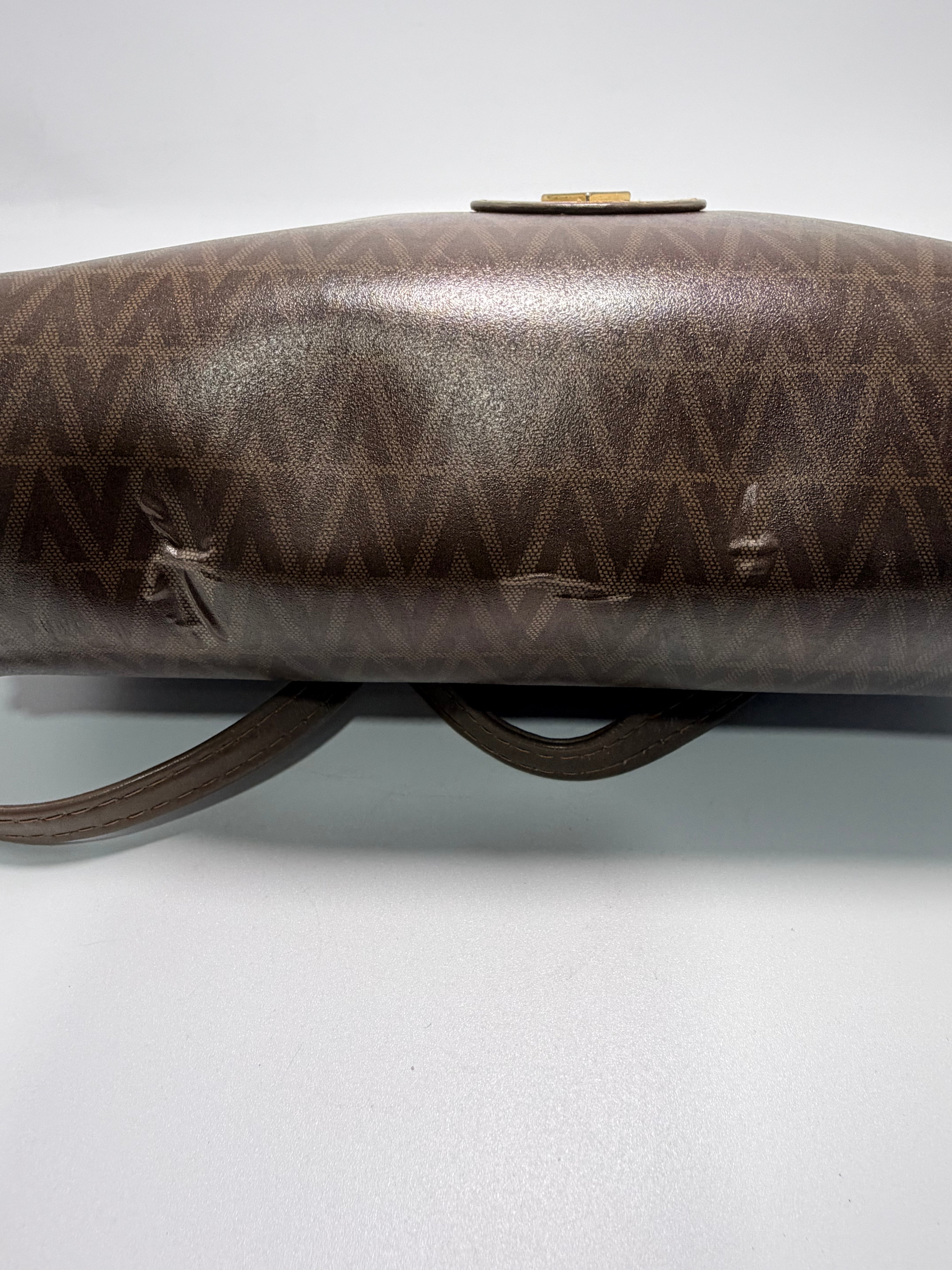 VALENTINO GARAVANI Monogram Crossbody Bag – Brown Coated Canvas