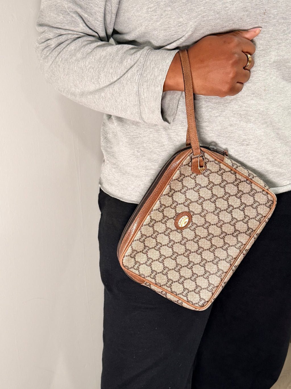 Gucci GG Plus Wristlet Clutch