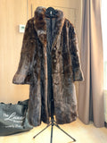Vintage Dark Mahogany Mink Fur Coat – XL -018