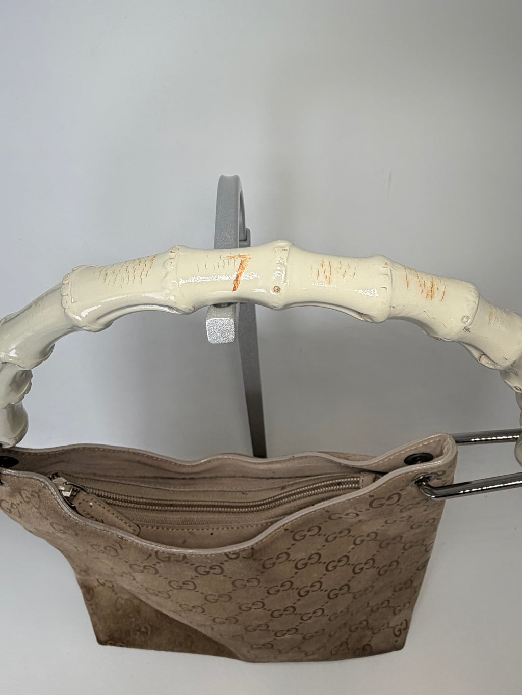 Gucci GG Monogram Bamboo Handle Hobo
