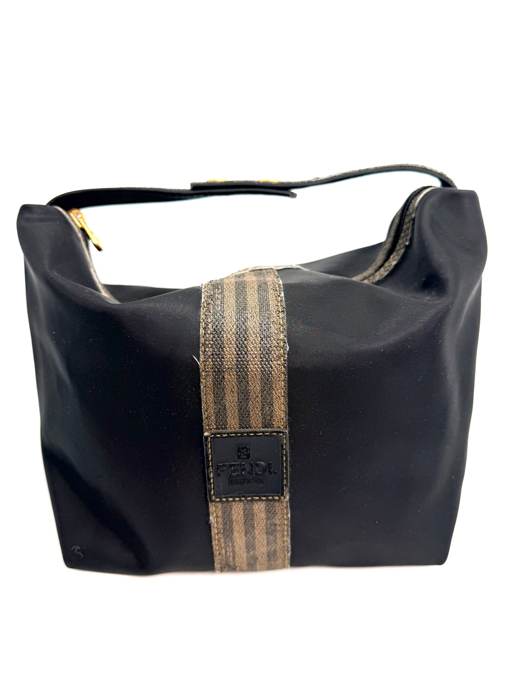 FENDI Pequin Stripe Vanity Bag