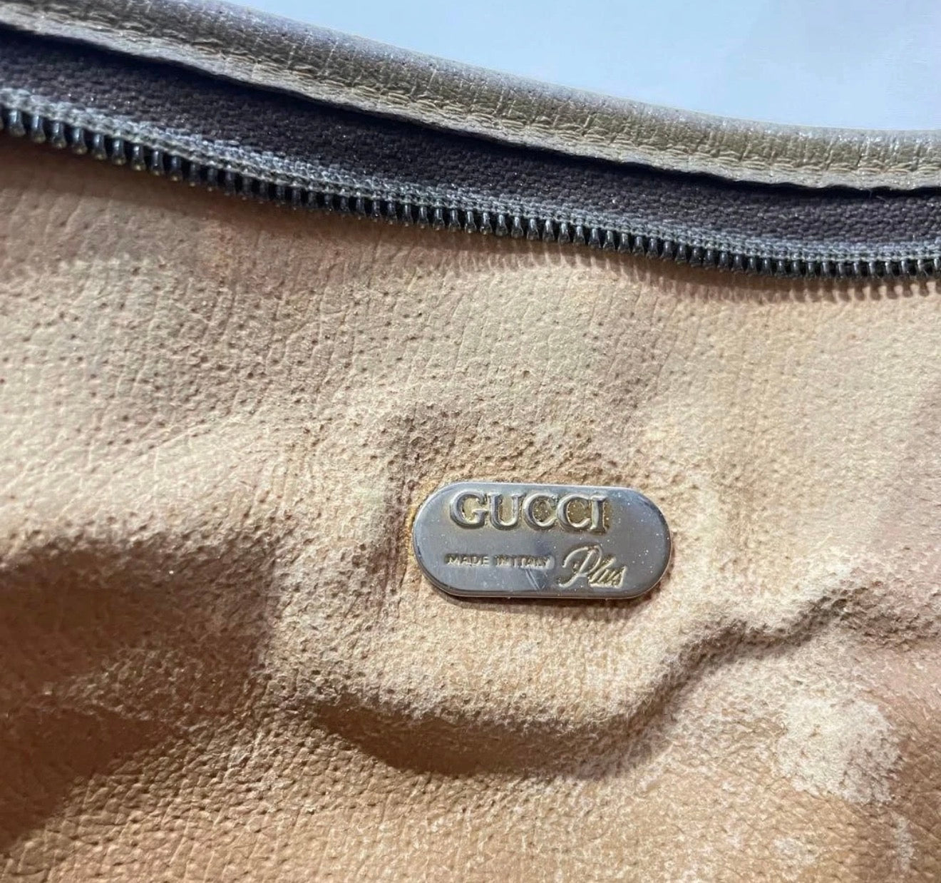 Gucci GG Canvas Clutch with back pocket