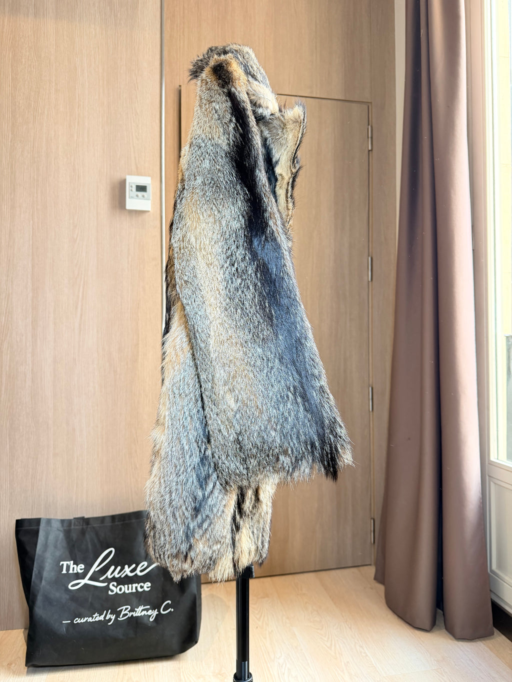 Vintage Gray Fox Fur Coat – Small - 047