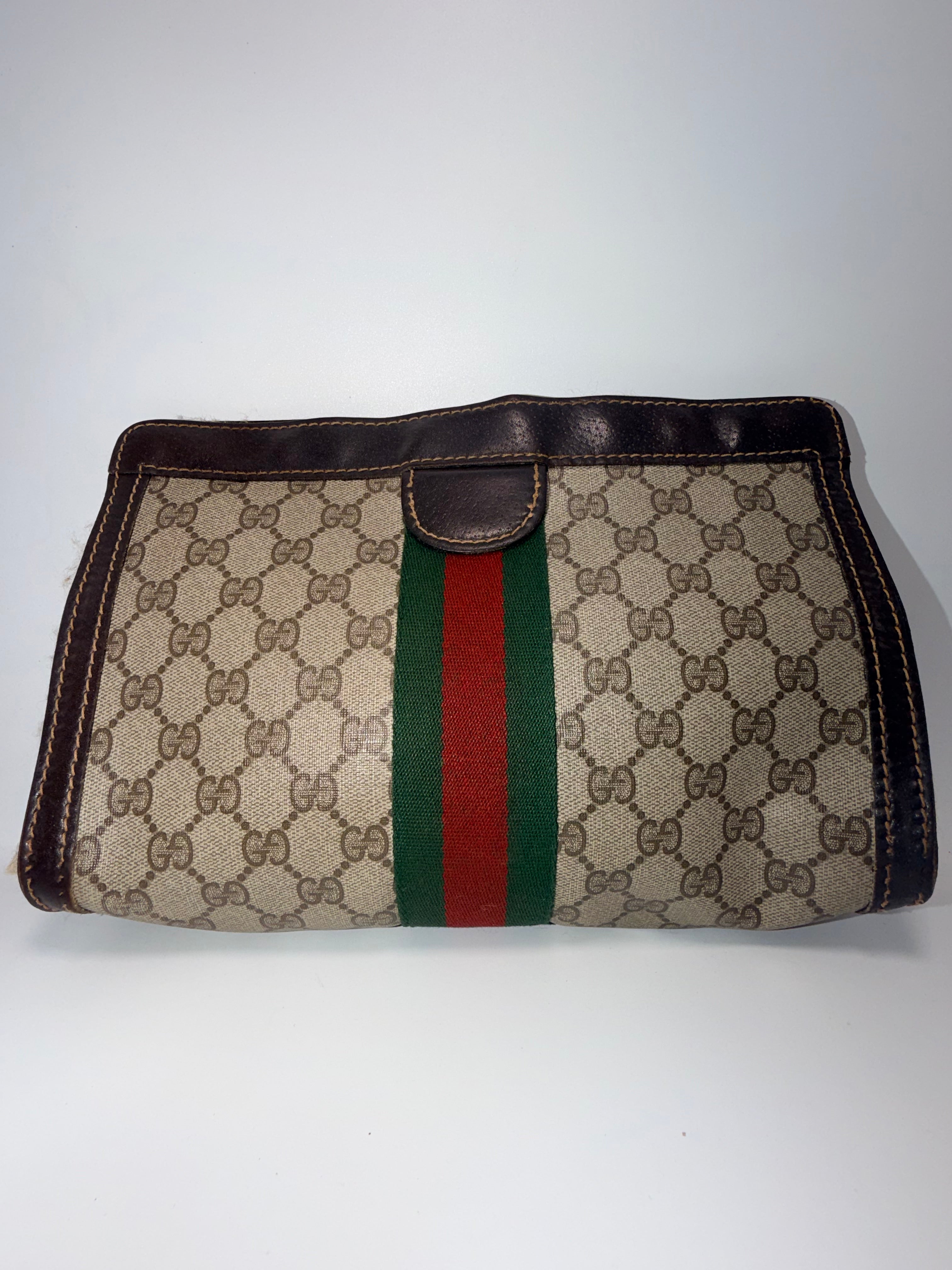 GUCCI GG Supreme Web Clutch