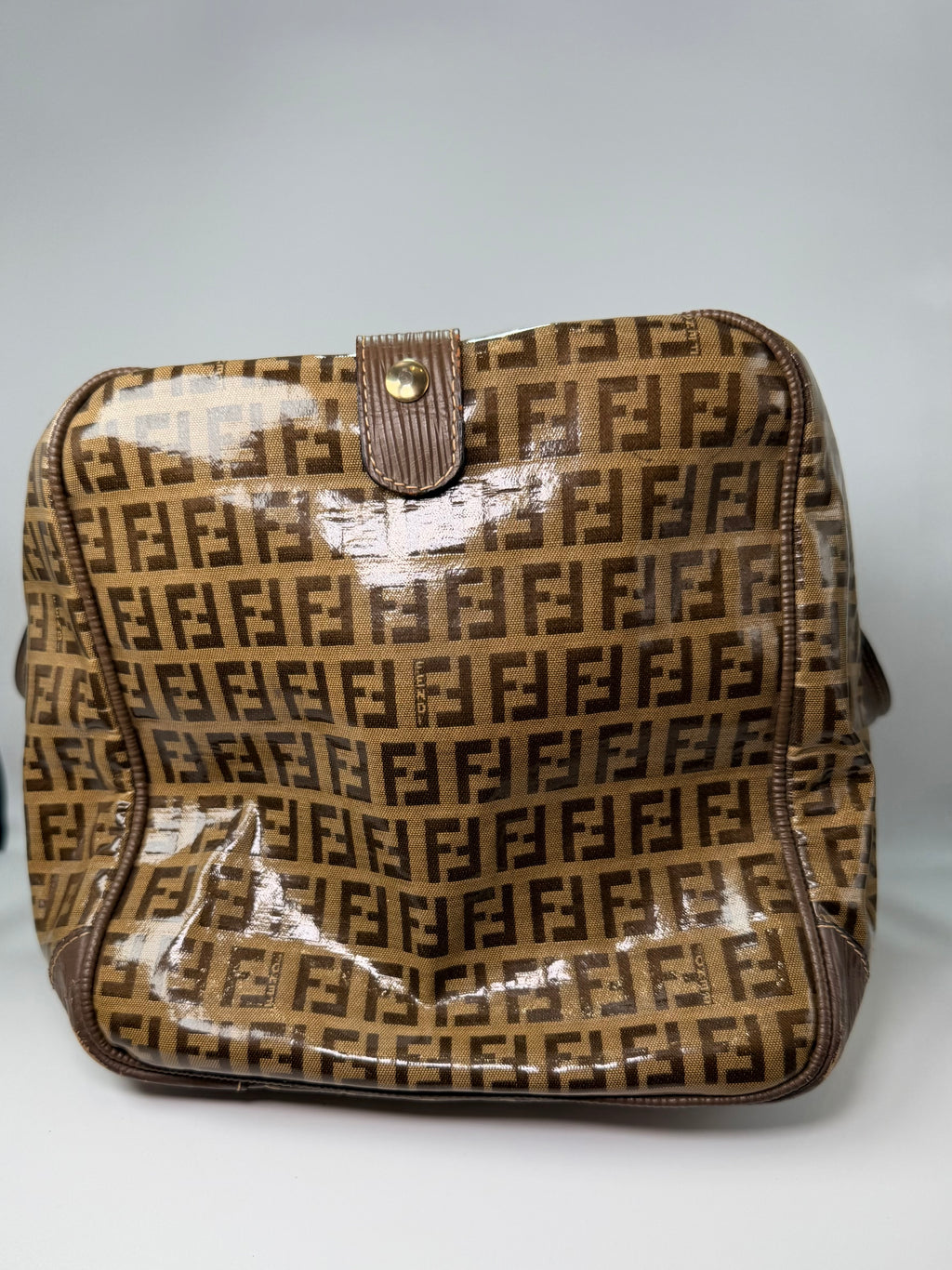 Fendi Coated Canvas Boston Bag