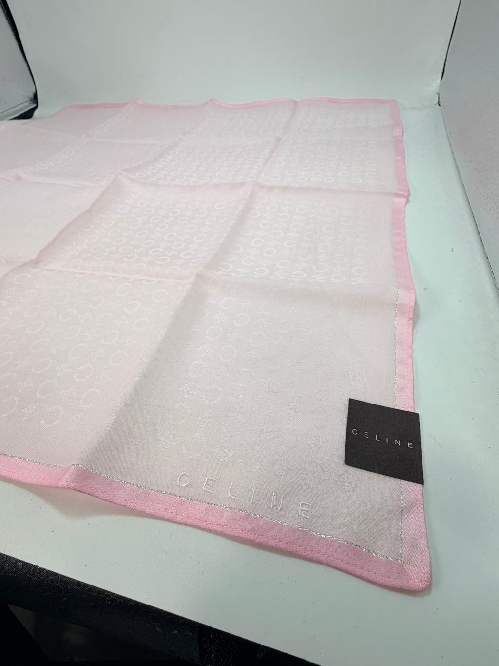 Celine Pink Monogram Scarf