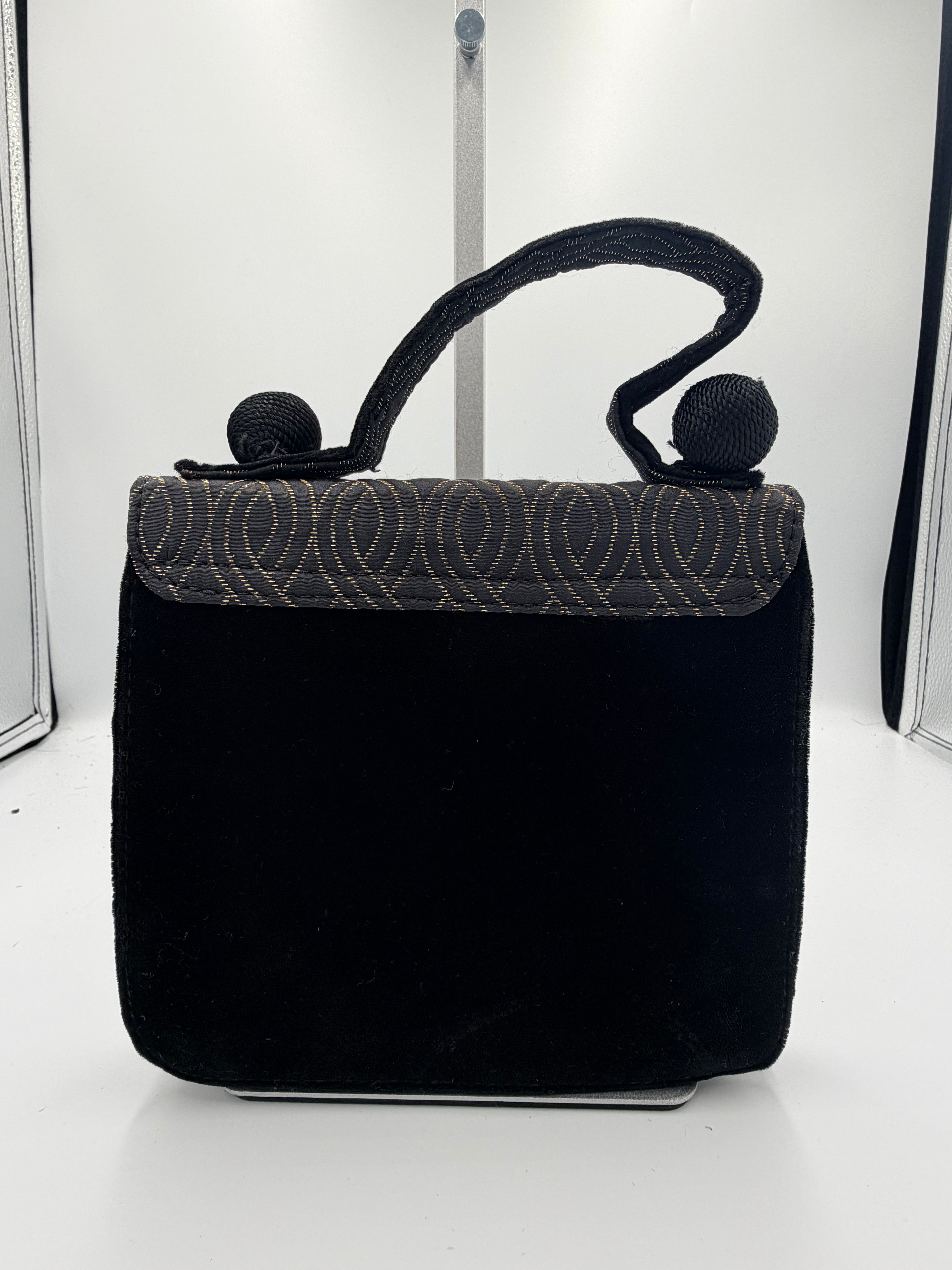 Fendi Black Evening Top Handle Bag