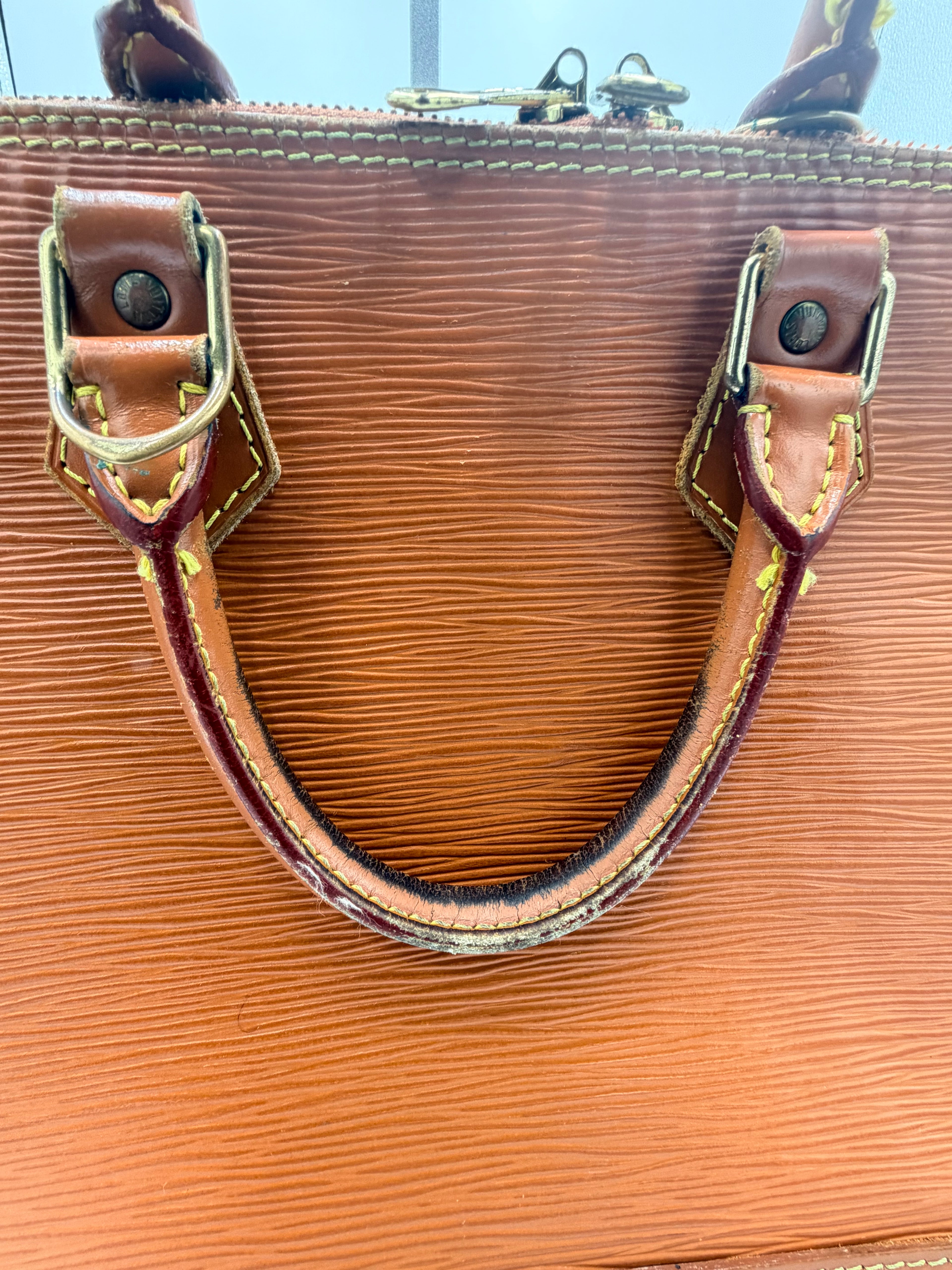 Louis Vuitton Epi Leather Alma PM in Kenyan Fawn Brown