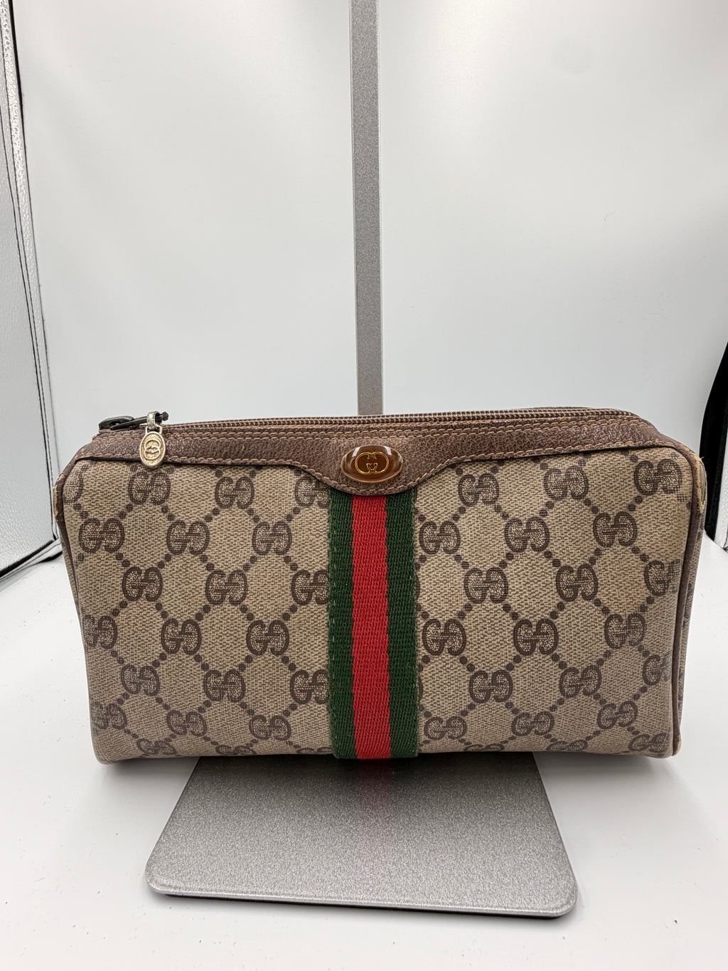 Gucci GG Supreme Web Cosmetic Pouch / Toiletry Case