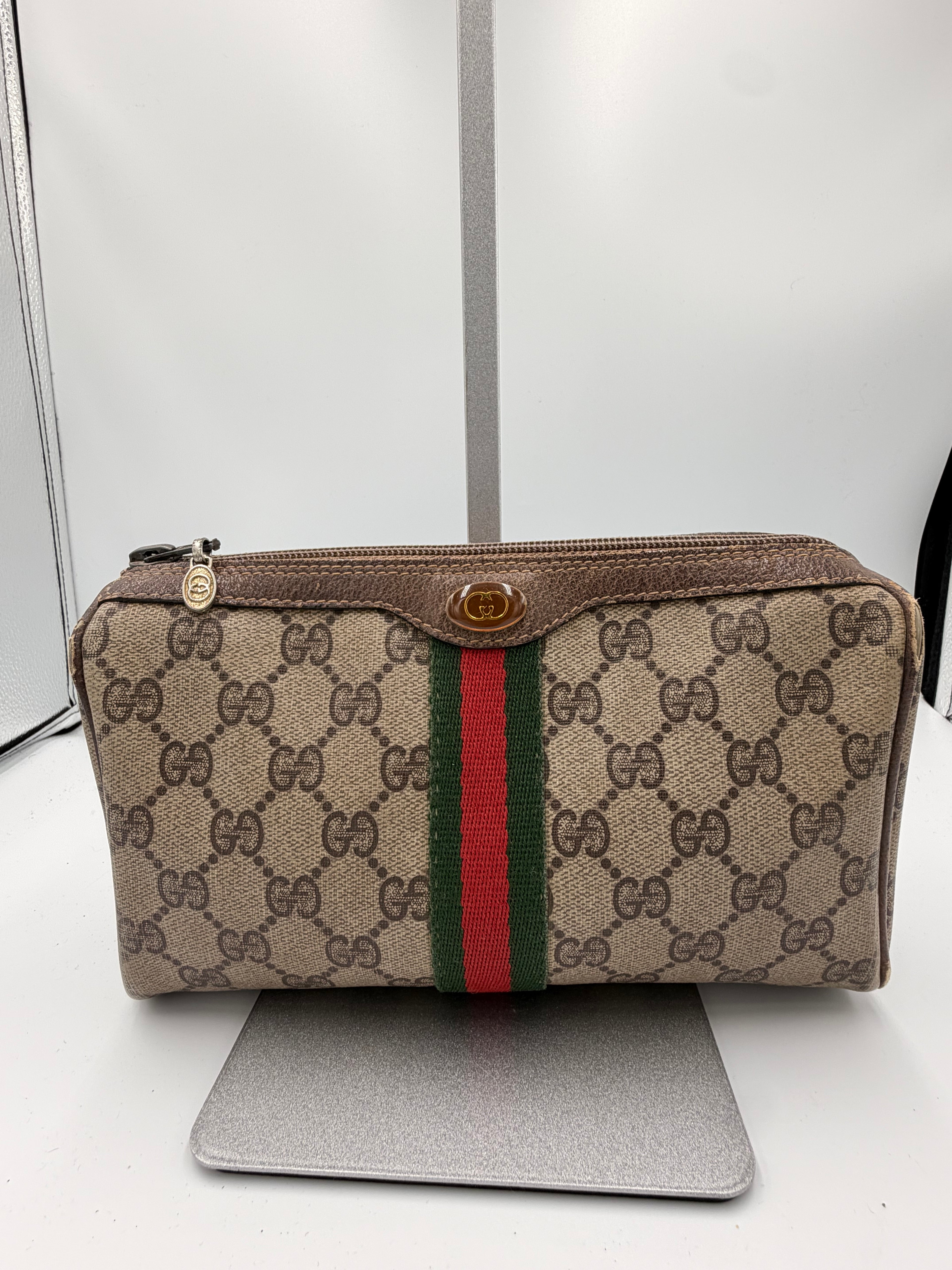 Gucci GG Supreme Web Cosmetic Pouch / Toiletry Case