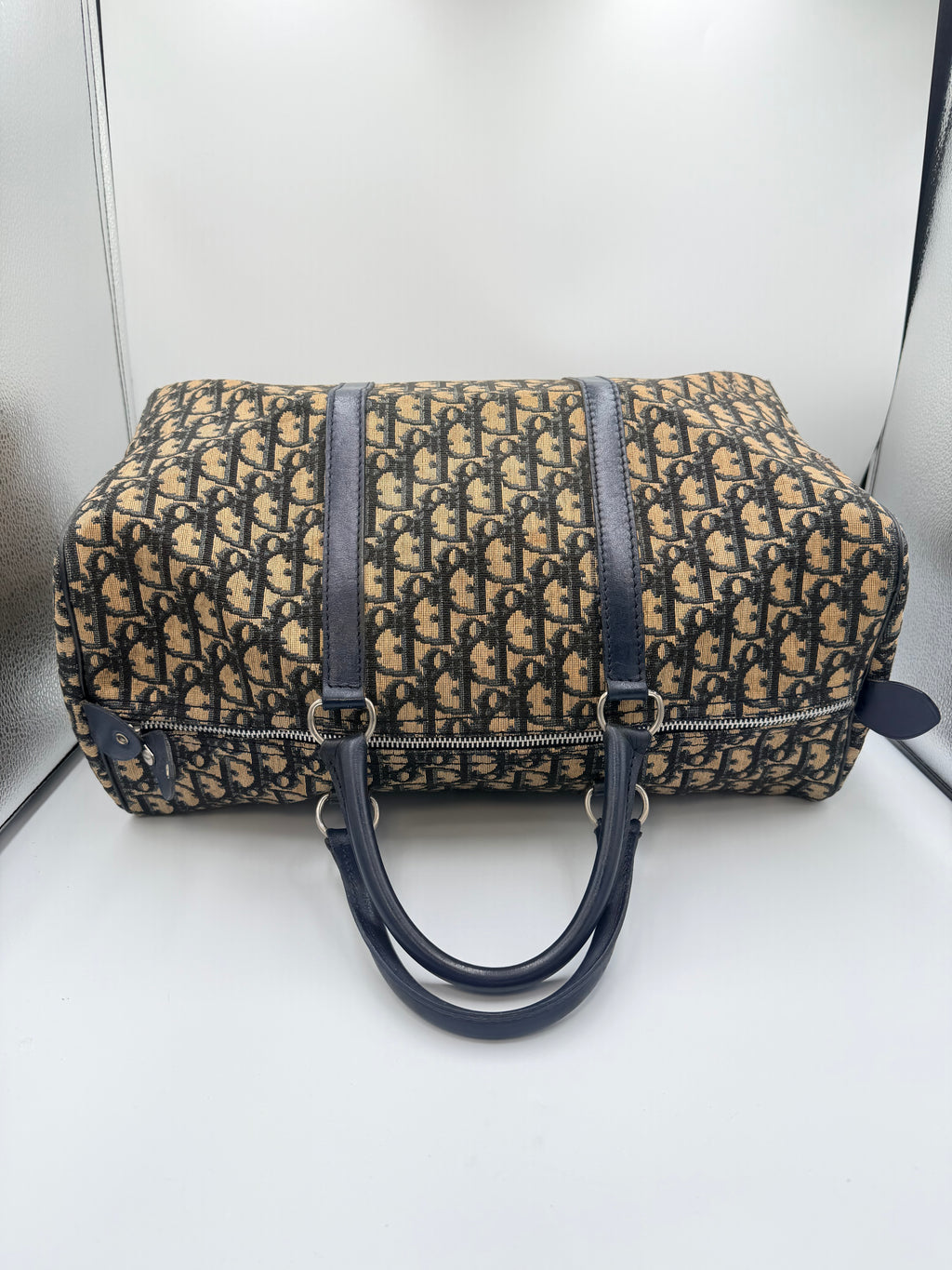 Christian Dior Trotter Monogram Boston Bag – Navy