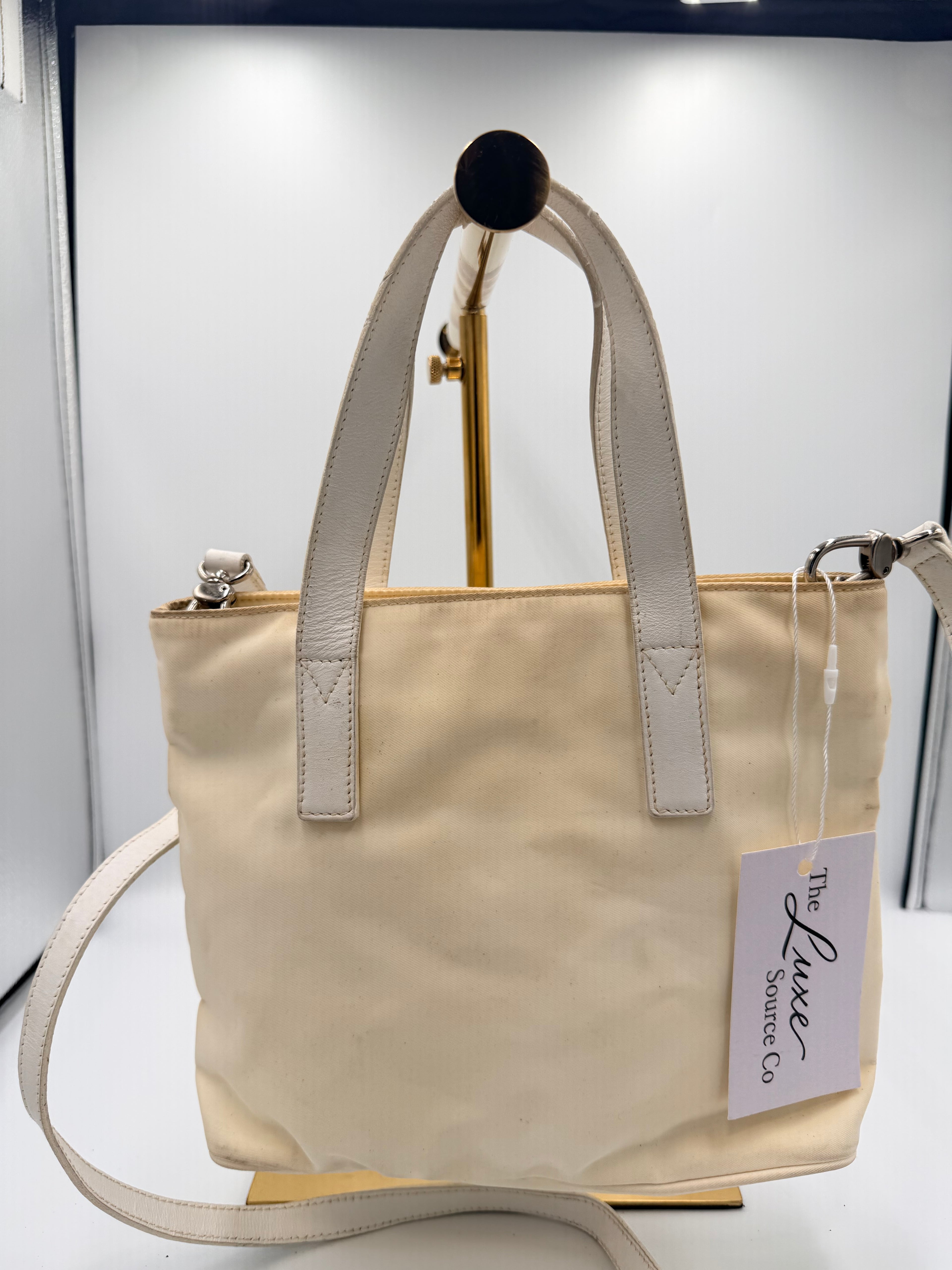Fendi Cream Canvas & Leather FF Tote Bag