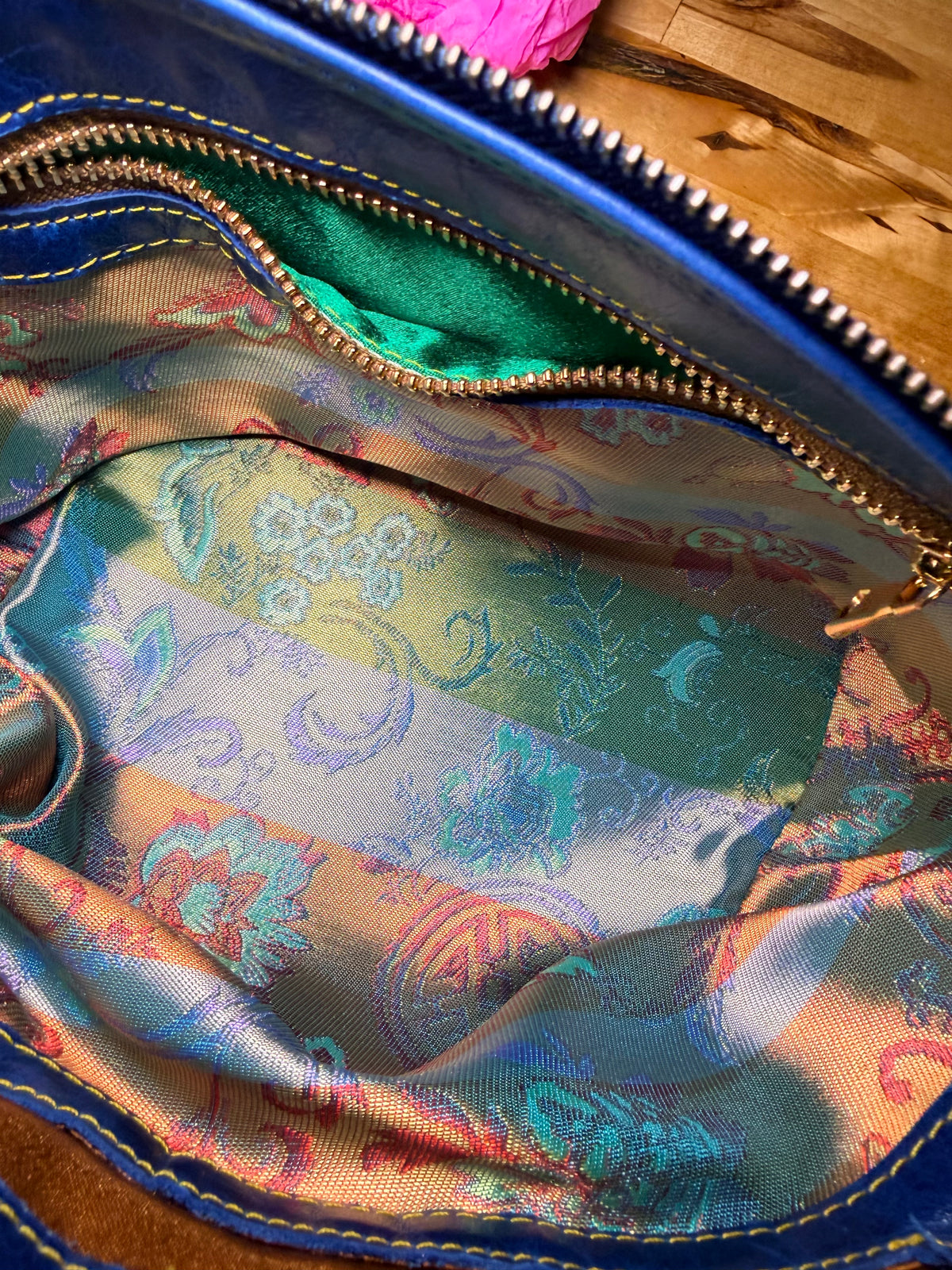 Pierre Laborde One-of-One Royal Blue Pony Hair & Leather Bag