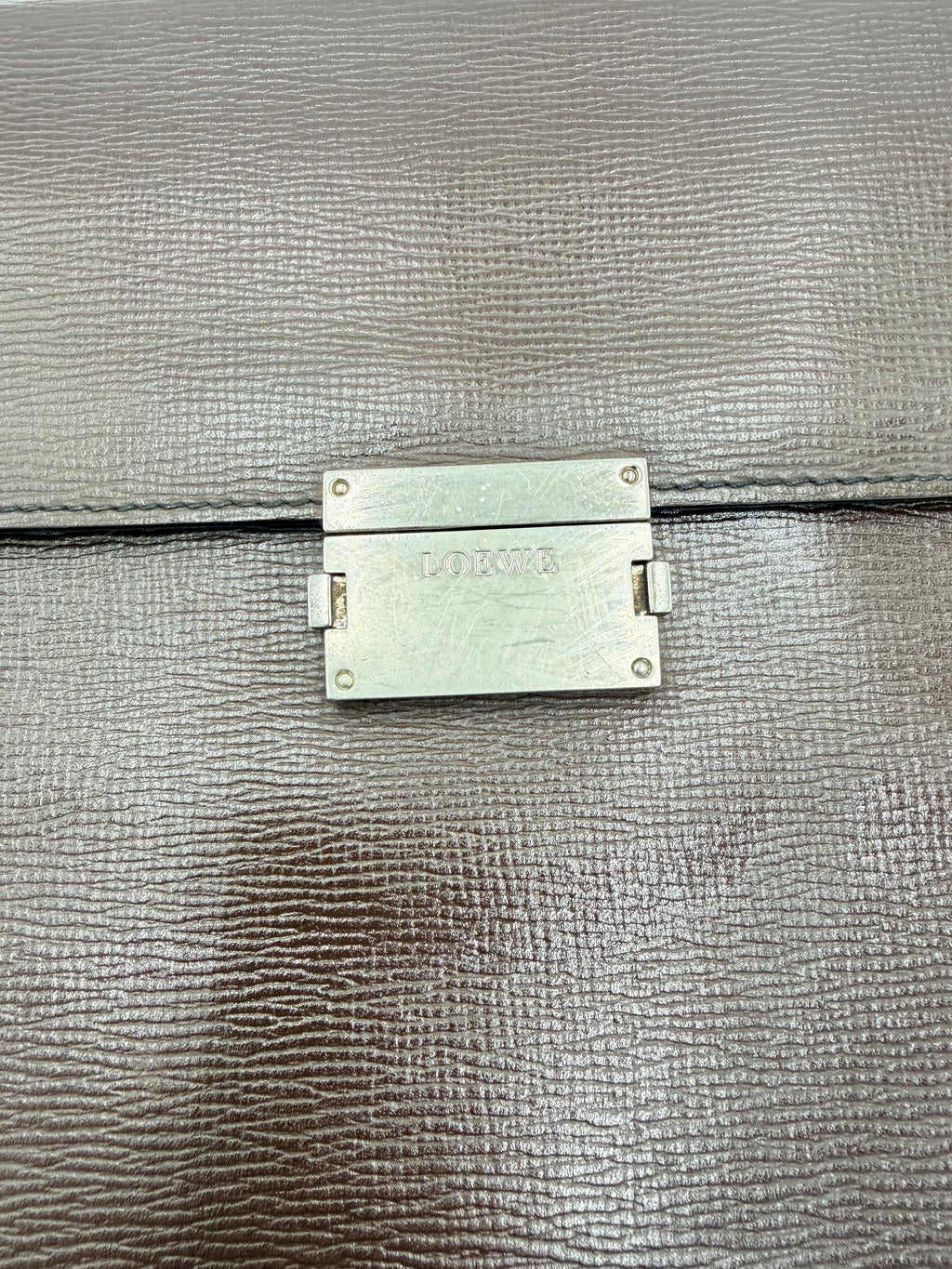Loewe Textured Leather Portfolio Clutch