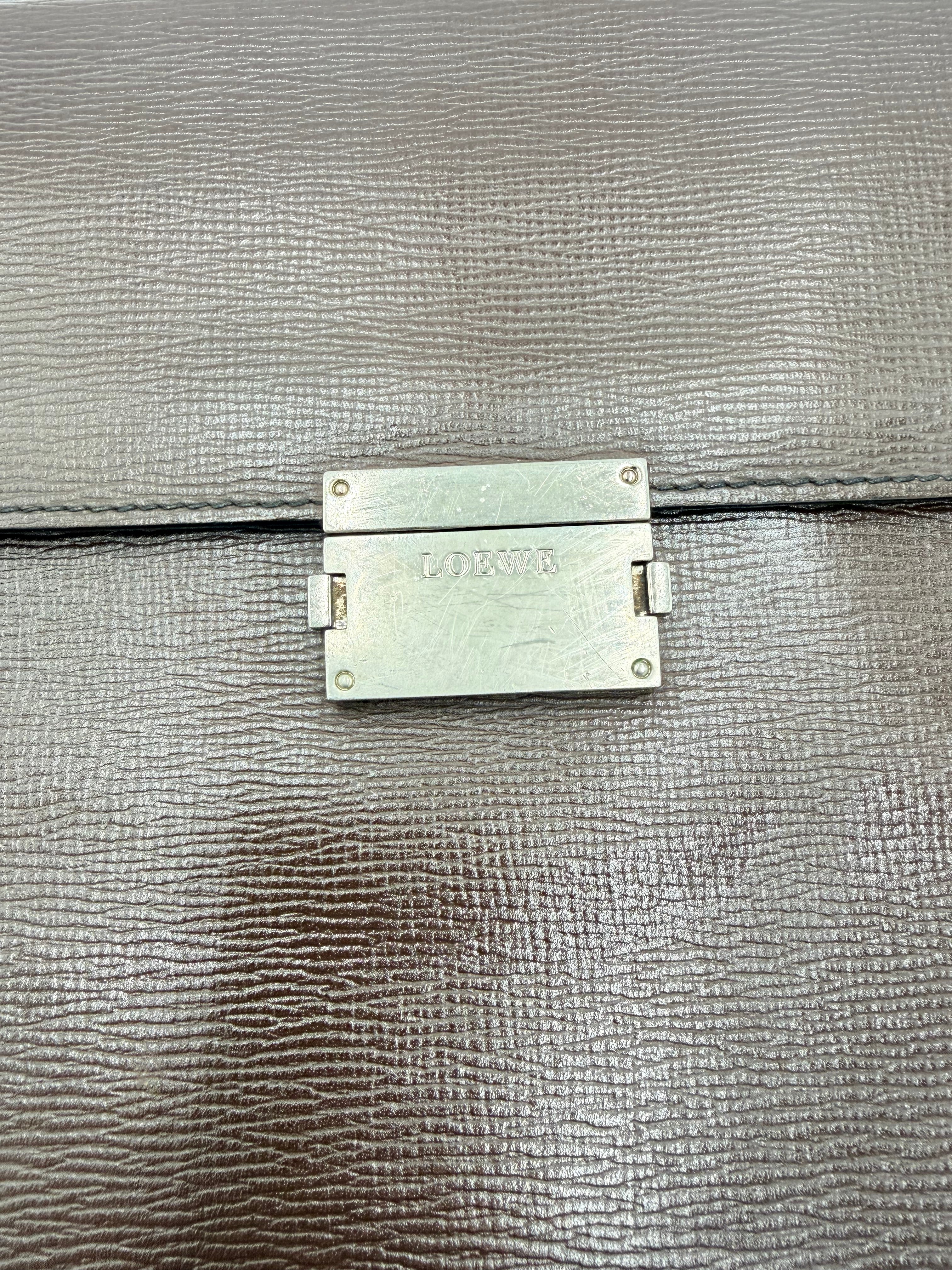 Loewe Textured Leather Portfolio Clutch