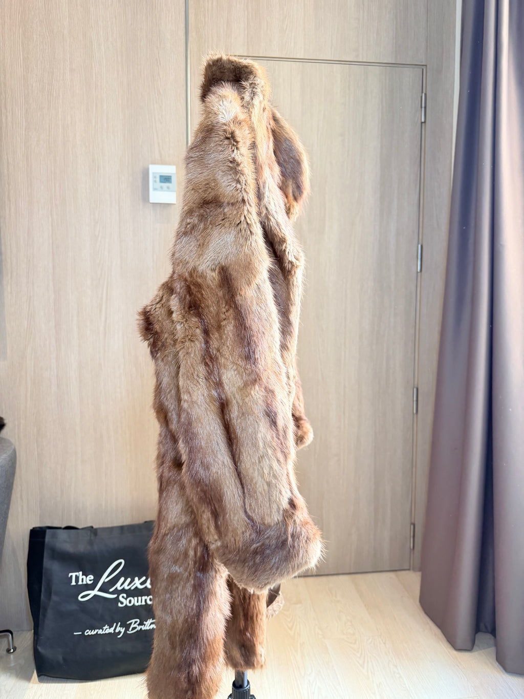 Vintage Golden Brown Mink Fur Coat - L- 011