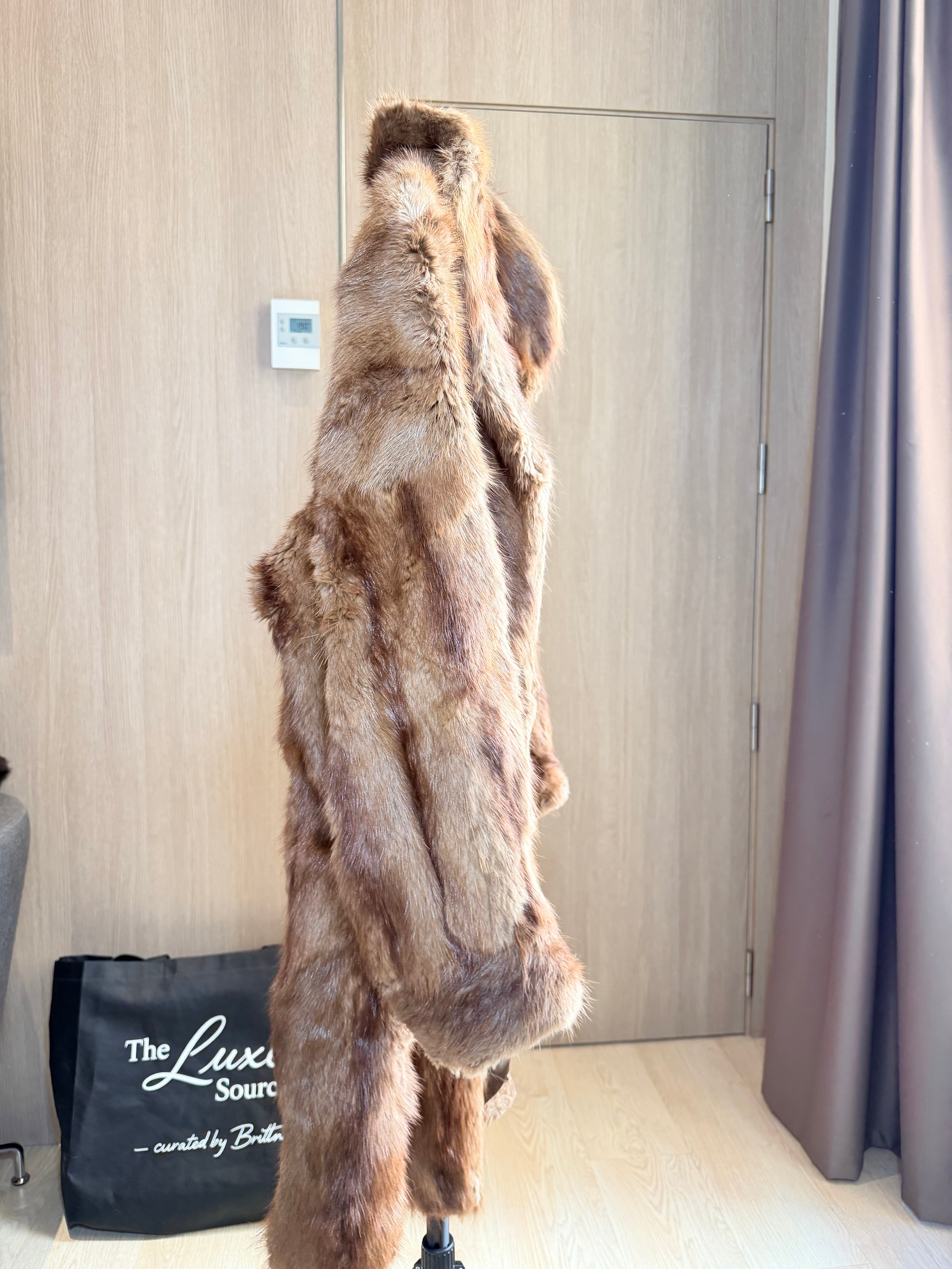 Vintage Golden Brown Mink Fur Coat - L- 011