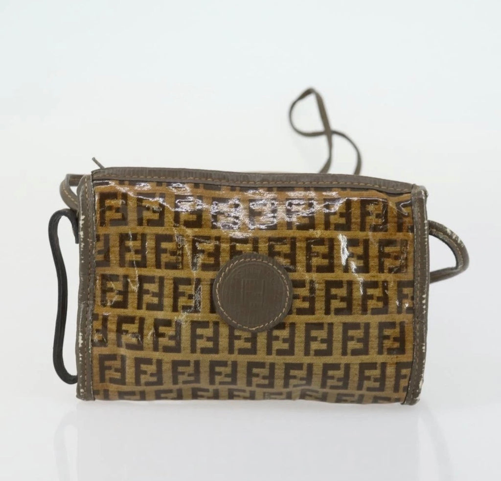 Fendi Zucca Monogram Mini Crossbody Bag – Brown