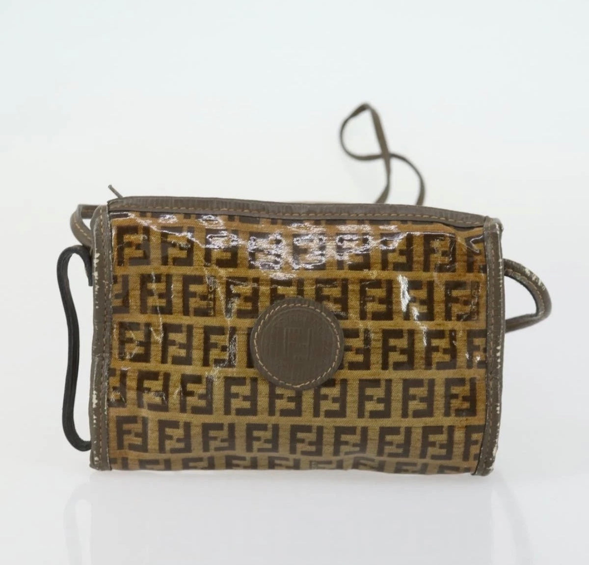 Fendi Zucca Monogram Mini Crossbody Bag – Brown