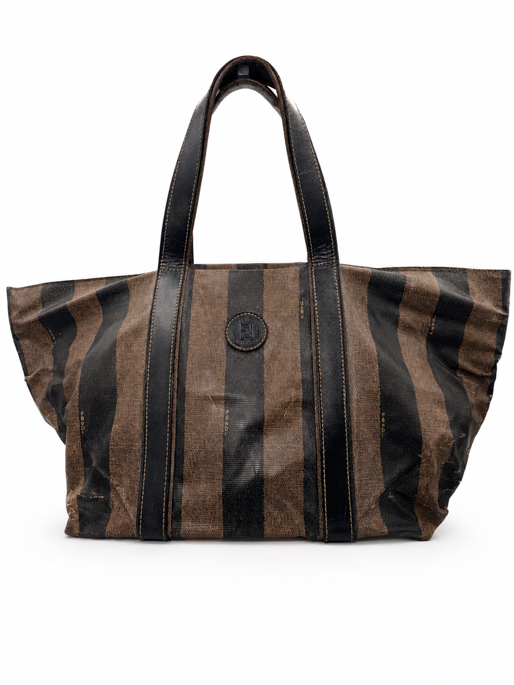 Vintage Fendi Pequin Stripe Tote