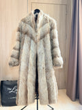 Vintage Natural Racoon Fur Coat - XL - 012