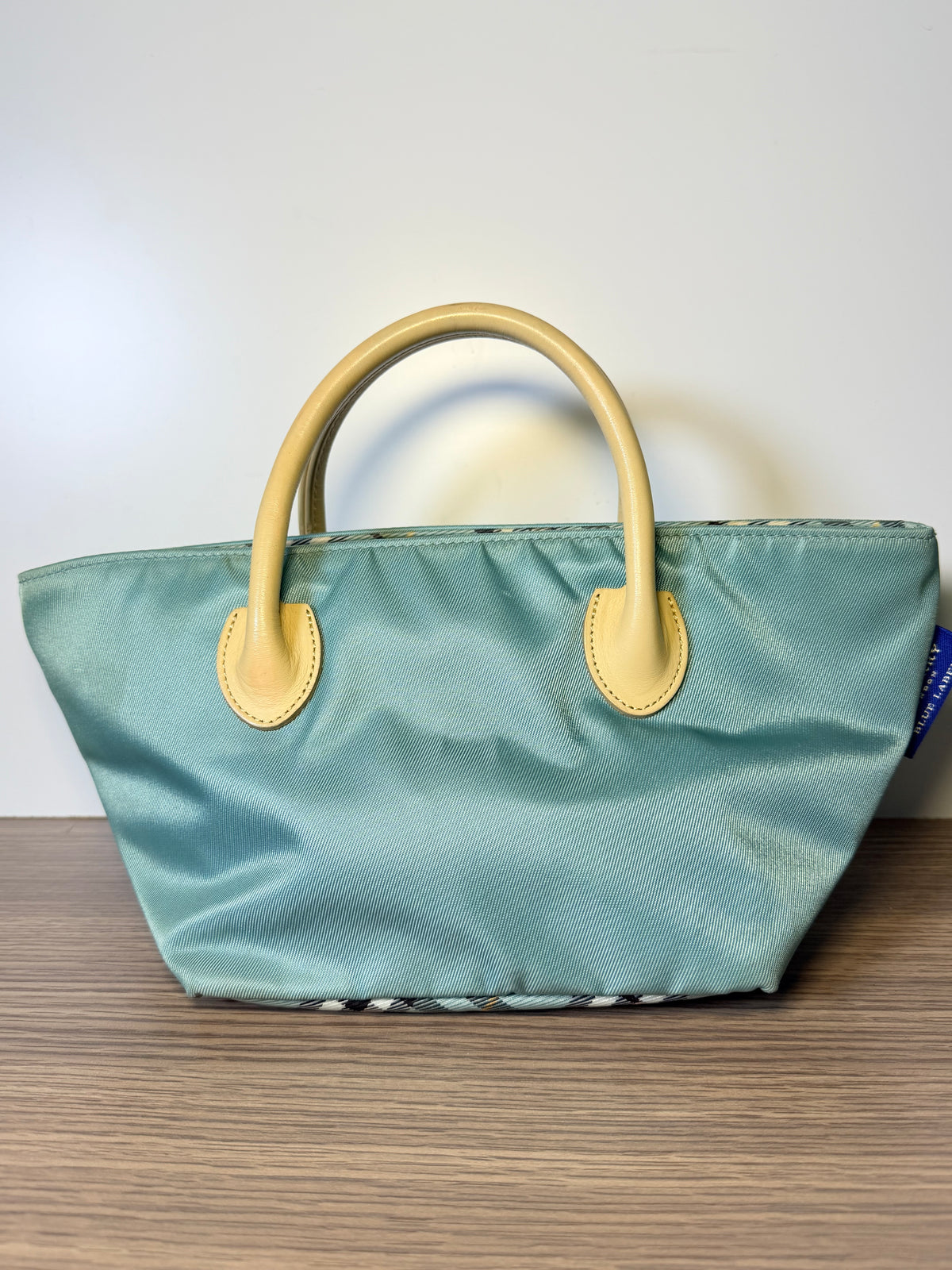 Burberry Blue Label Nova Check Aqua Blue Mini Tote Bag