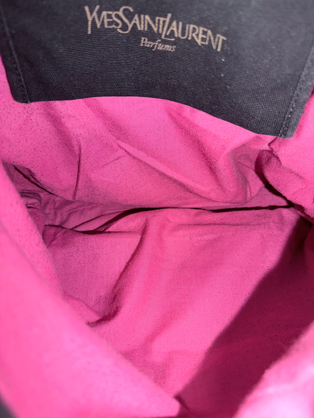 Yves Saint Laurent (YSL) Black Canvas Tote with Gold Monogram