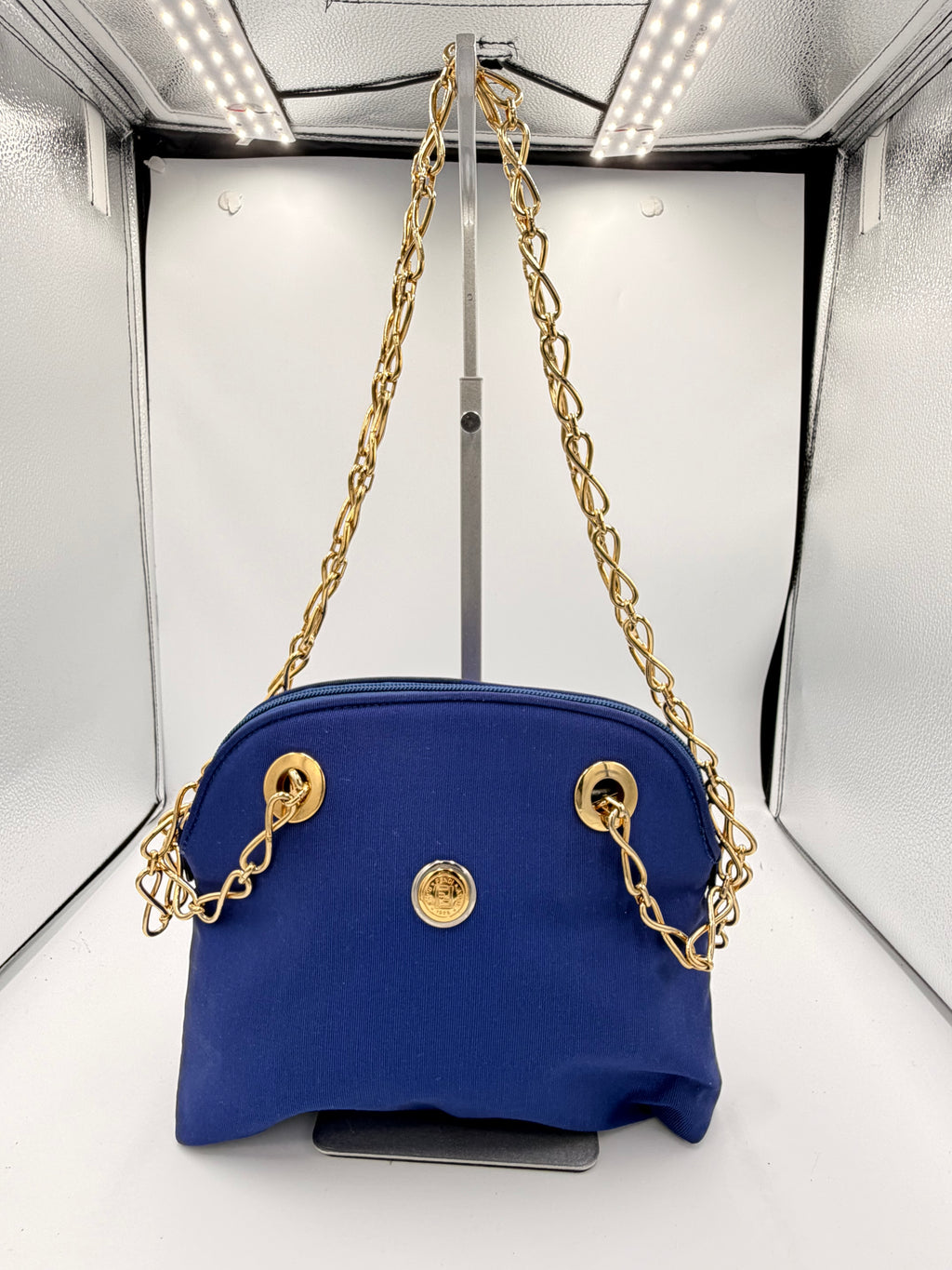 Fendi Royal Blue Chain Shoulder Bag