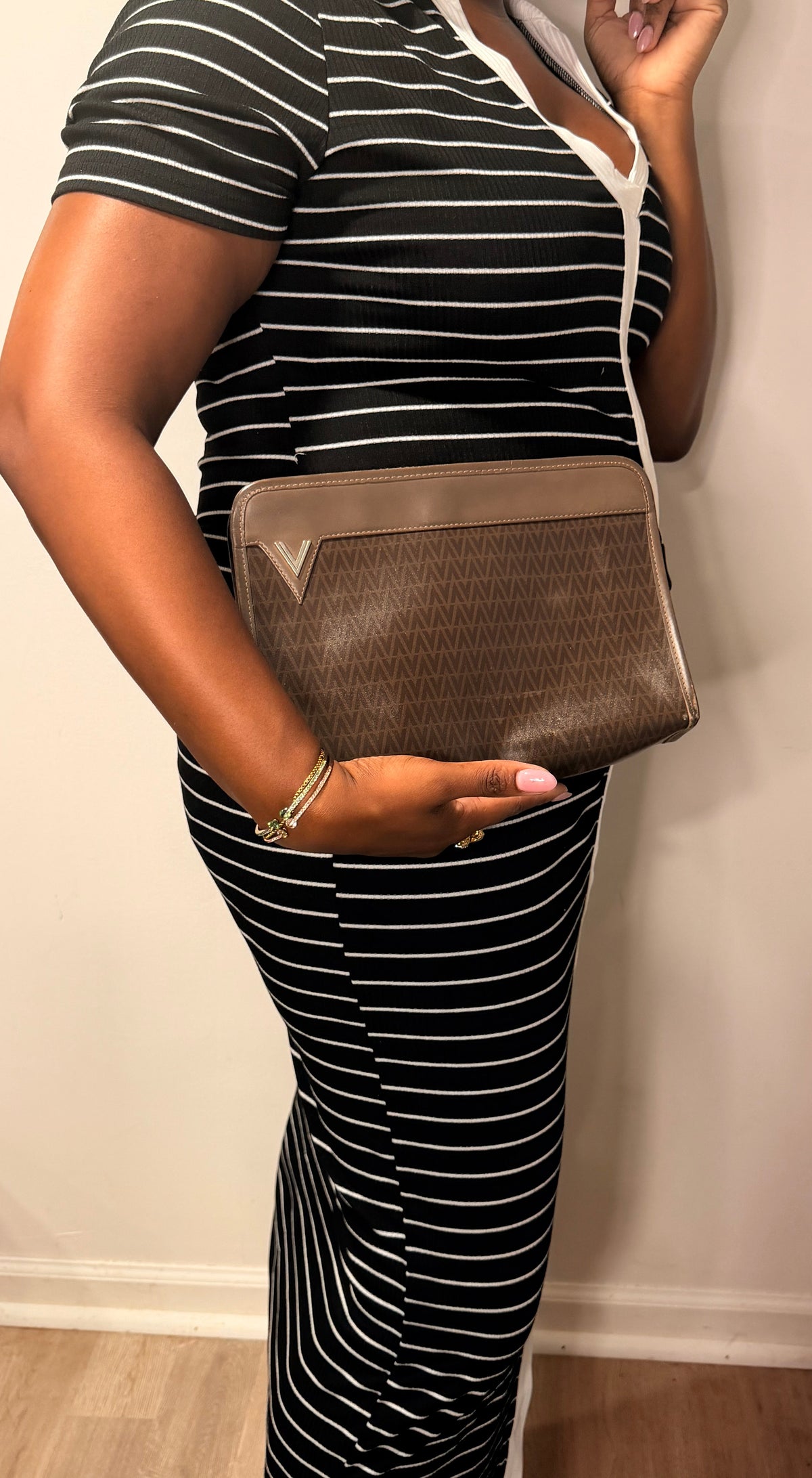 Valentino Garavani V-Logo Monogram Clutch