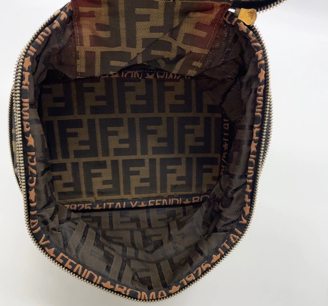 Fendi Zucca Train Case / Vanity Bag