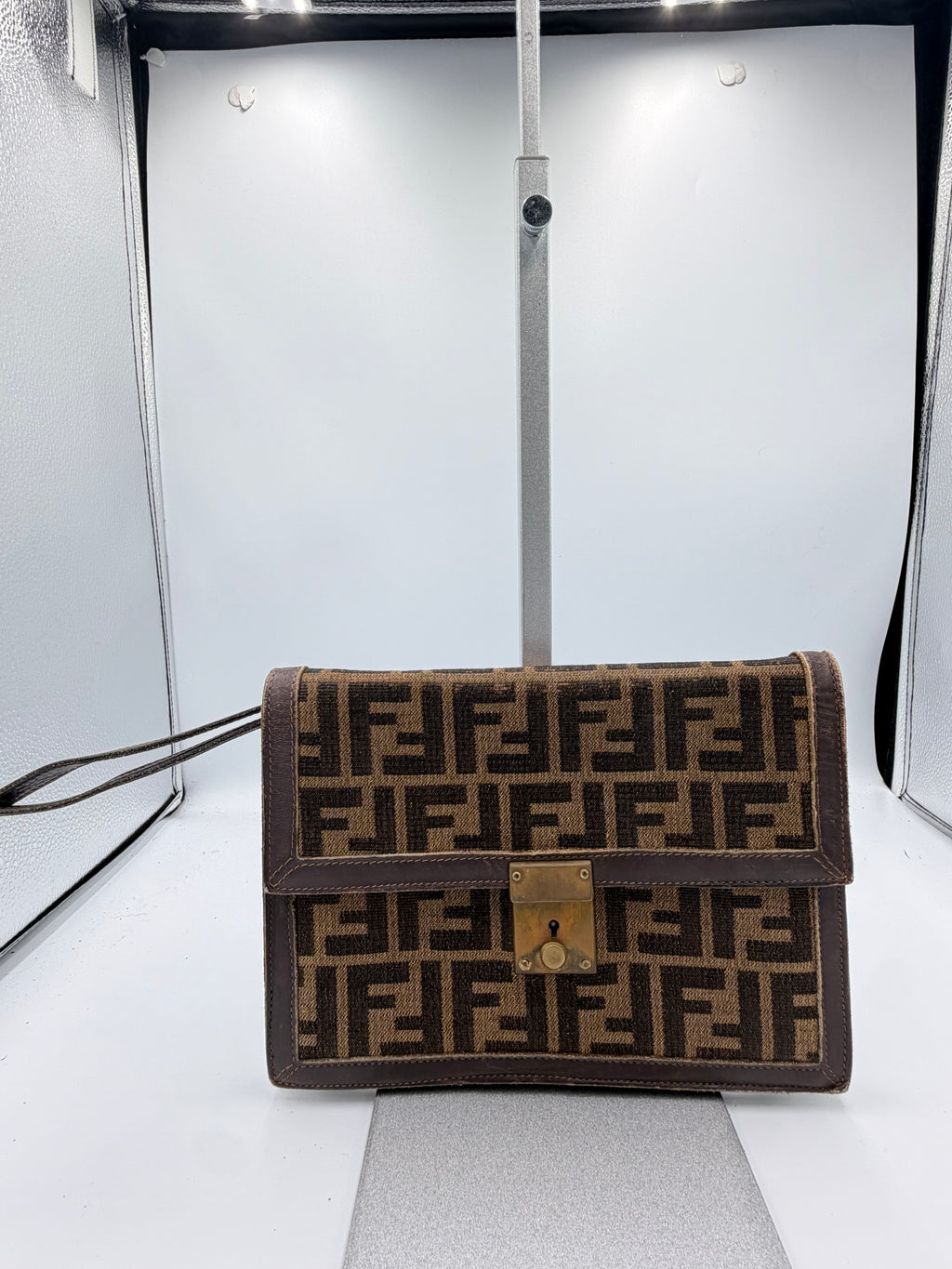 Fendi Zucca Portfolio Clutch/ Wristlet