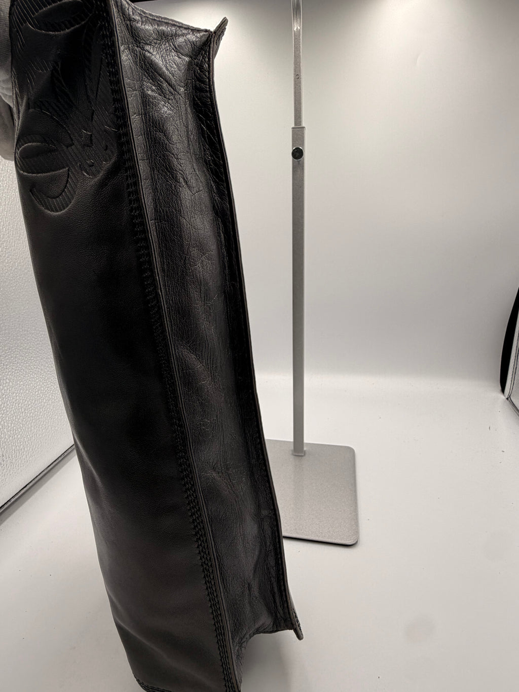 Loewe Oversized Kiss Lock Leather Clutch