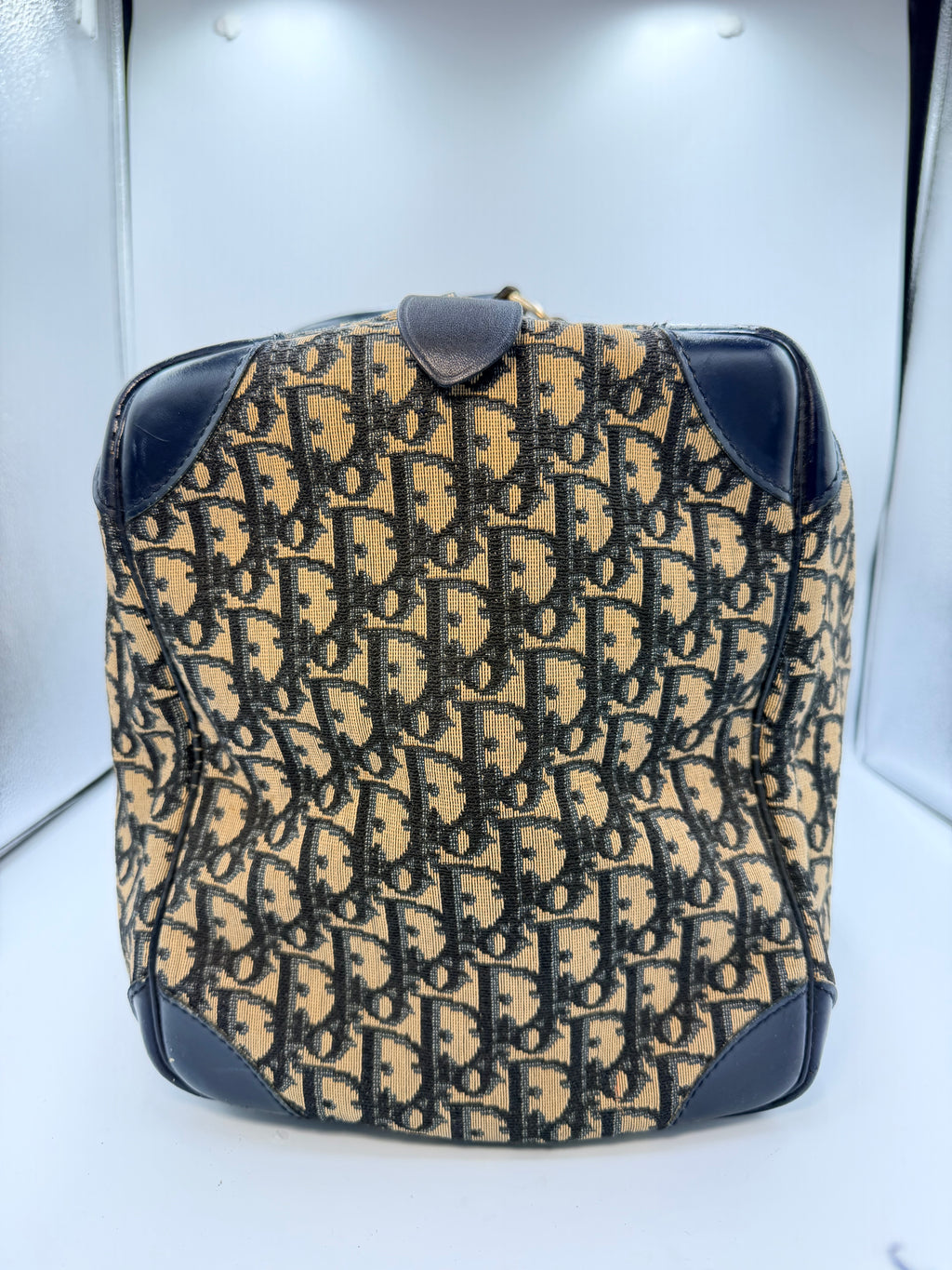 Christian Dior Trotter Monogram Boston Travel Bag – Navy