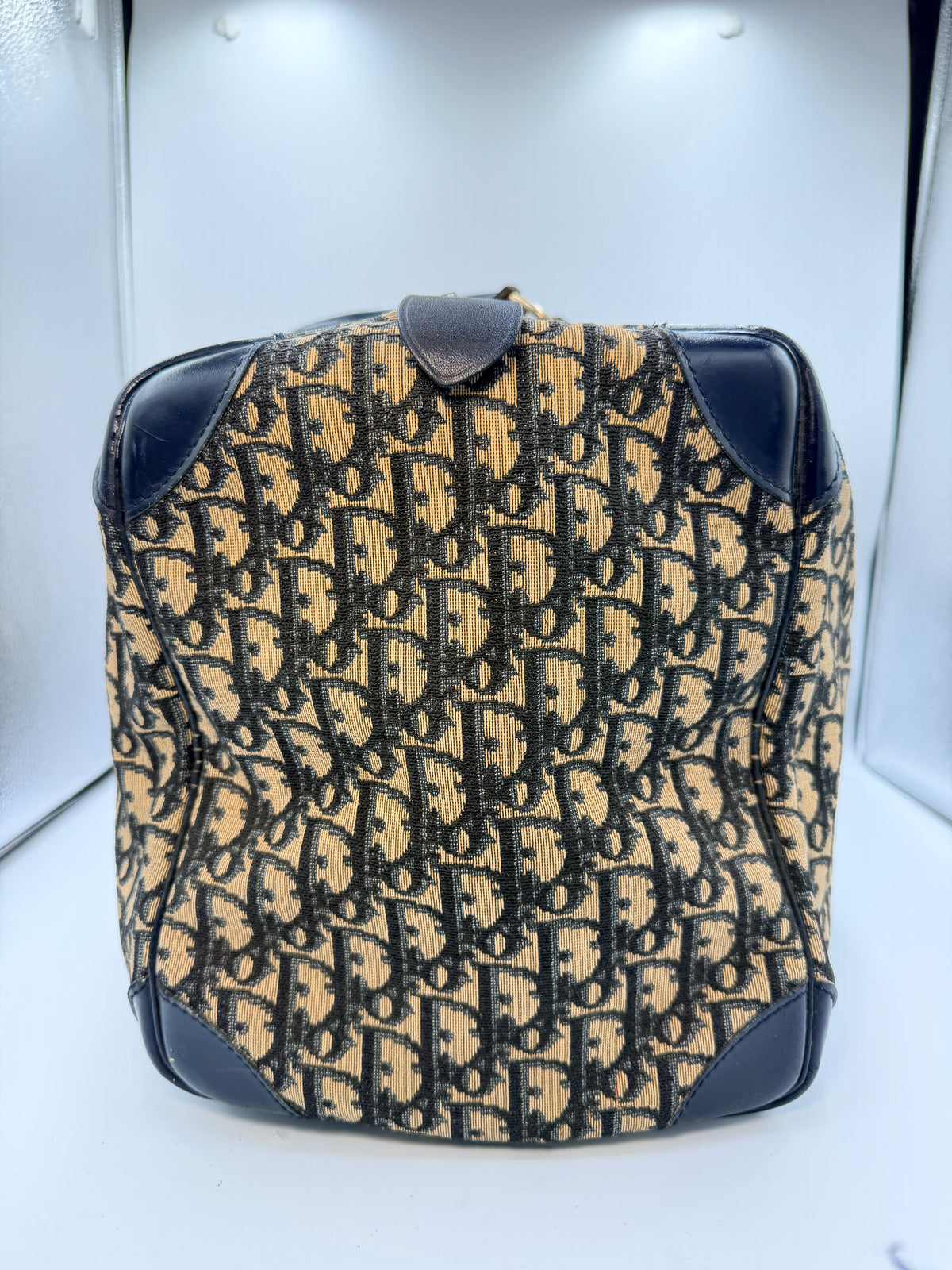 Christian Dior Trotter Monogram Boston Travel Bag – Navy