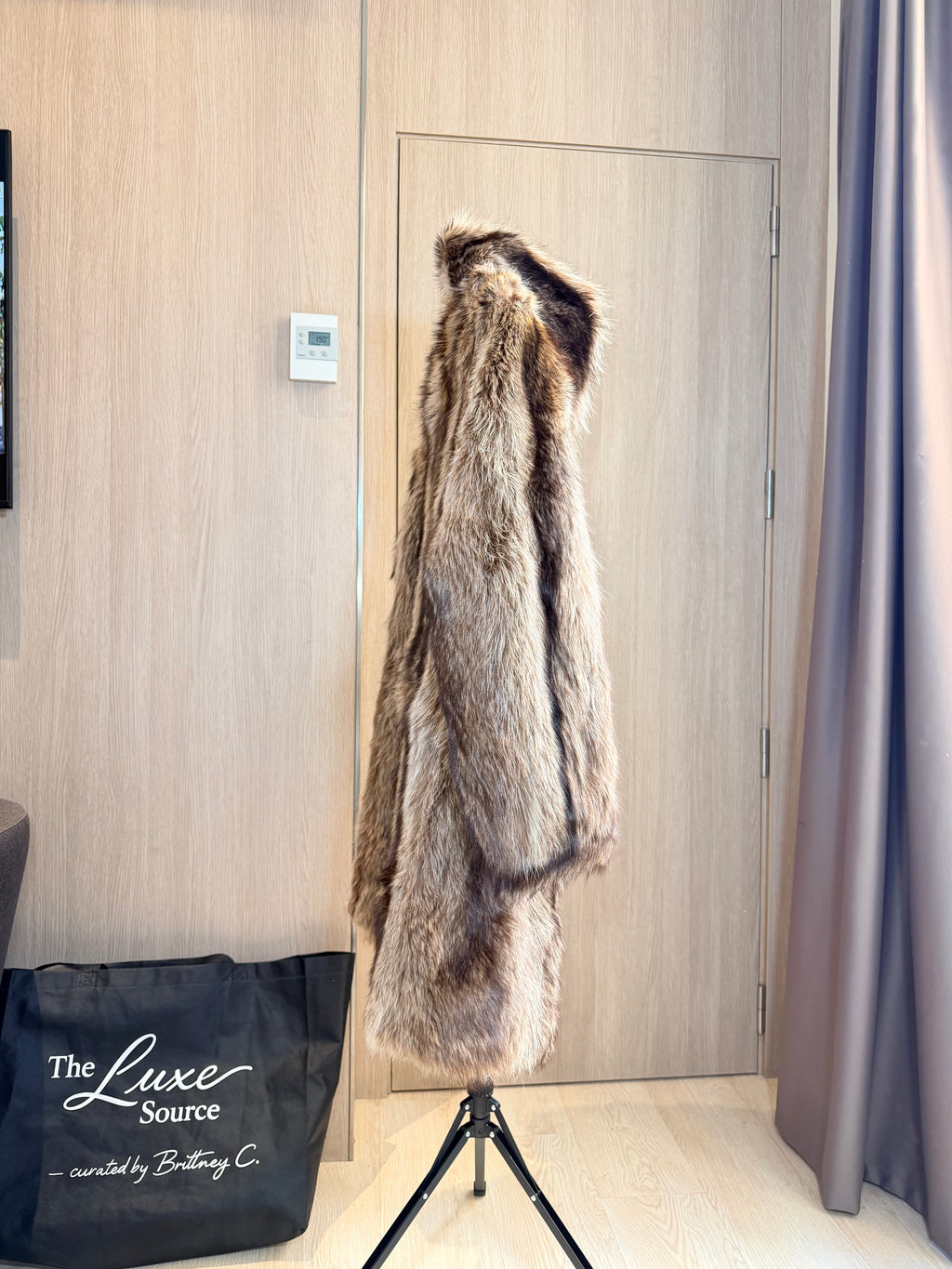 Vintage Natural Finn Raccoon Fur Coat – 1X-2X - 003