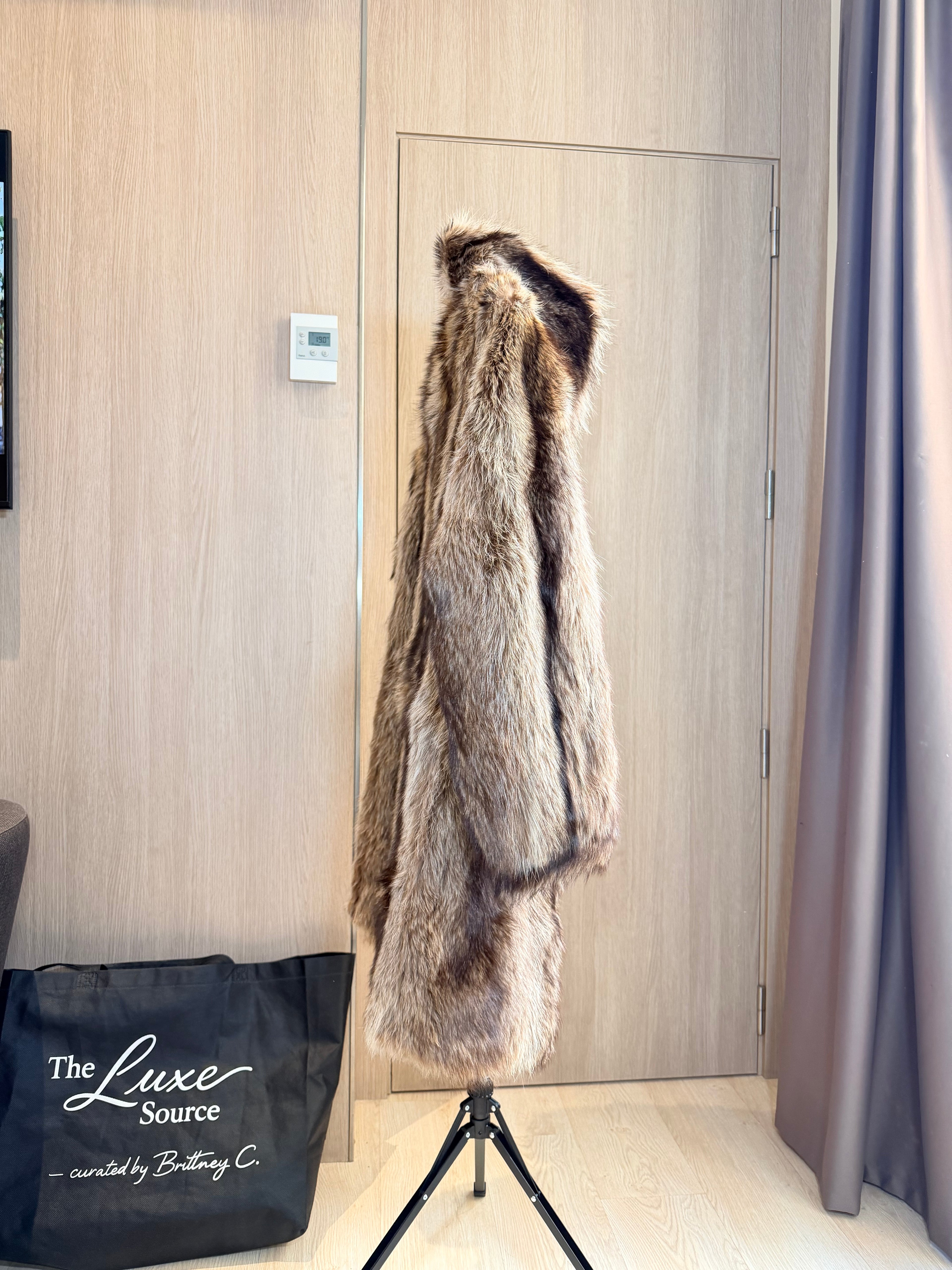 Vintage Natural Finn Raccoon Fur Coat – 1X-2X - 003