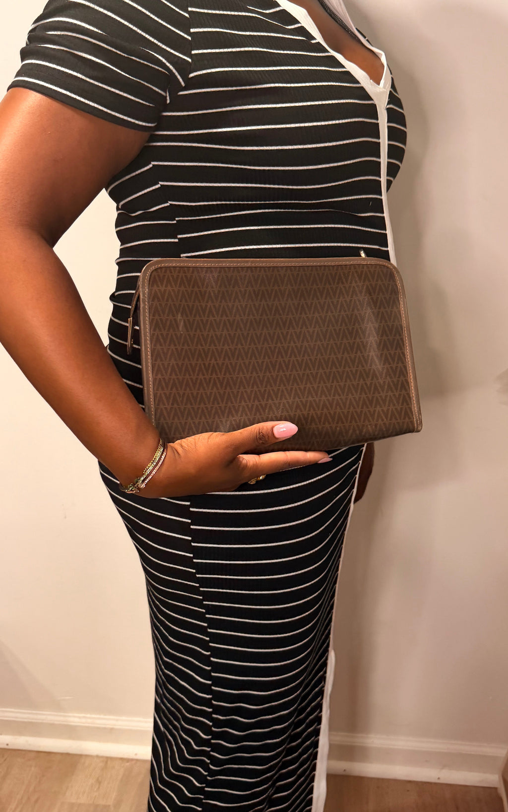 Valentino Garavani V-Logo Monogram Clutch
